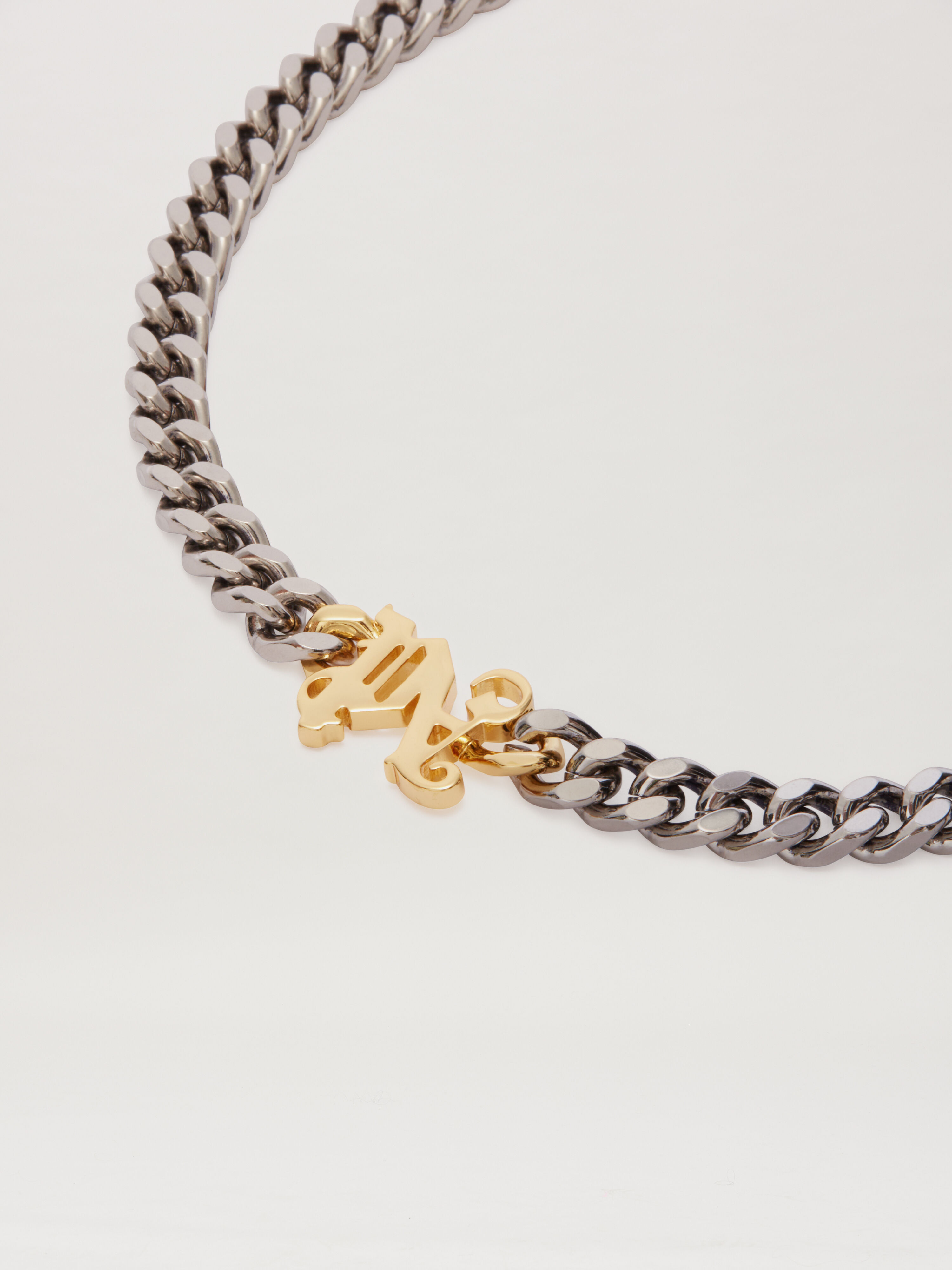 PALM ANGELS Gold Monogram necklace SILVER - GOLD PMOB017C99MAT001
