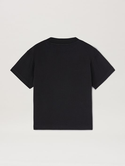 PALM ANGELS  Logo Block T-Shirt BLACK GREEN PBAA003S25JER004