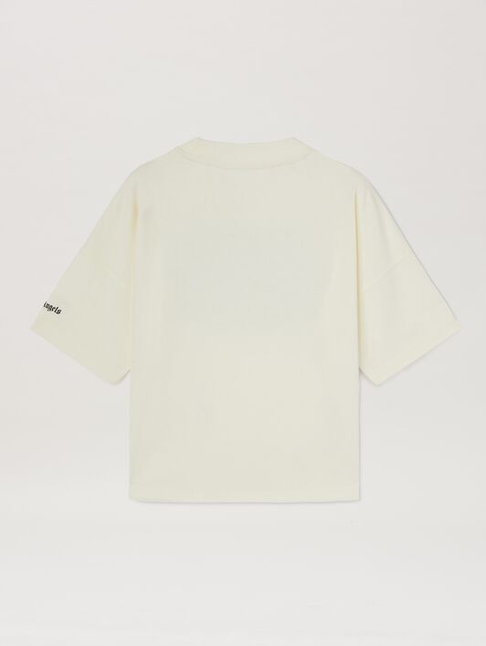 PALM ANGELS  Palm Island T-Shirt BUTTER BLACK PBAA002S25JER005