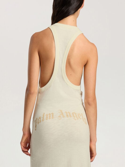Abito Curved Logo PALM ANGELS Abito Curved Logo OFF WHITE - KAKI PAWDH01F26JR01