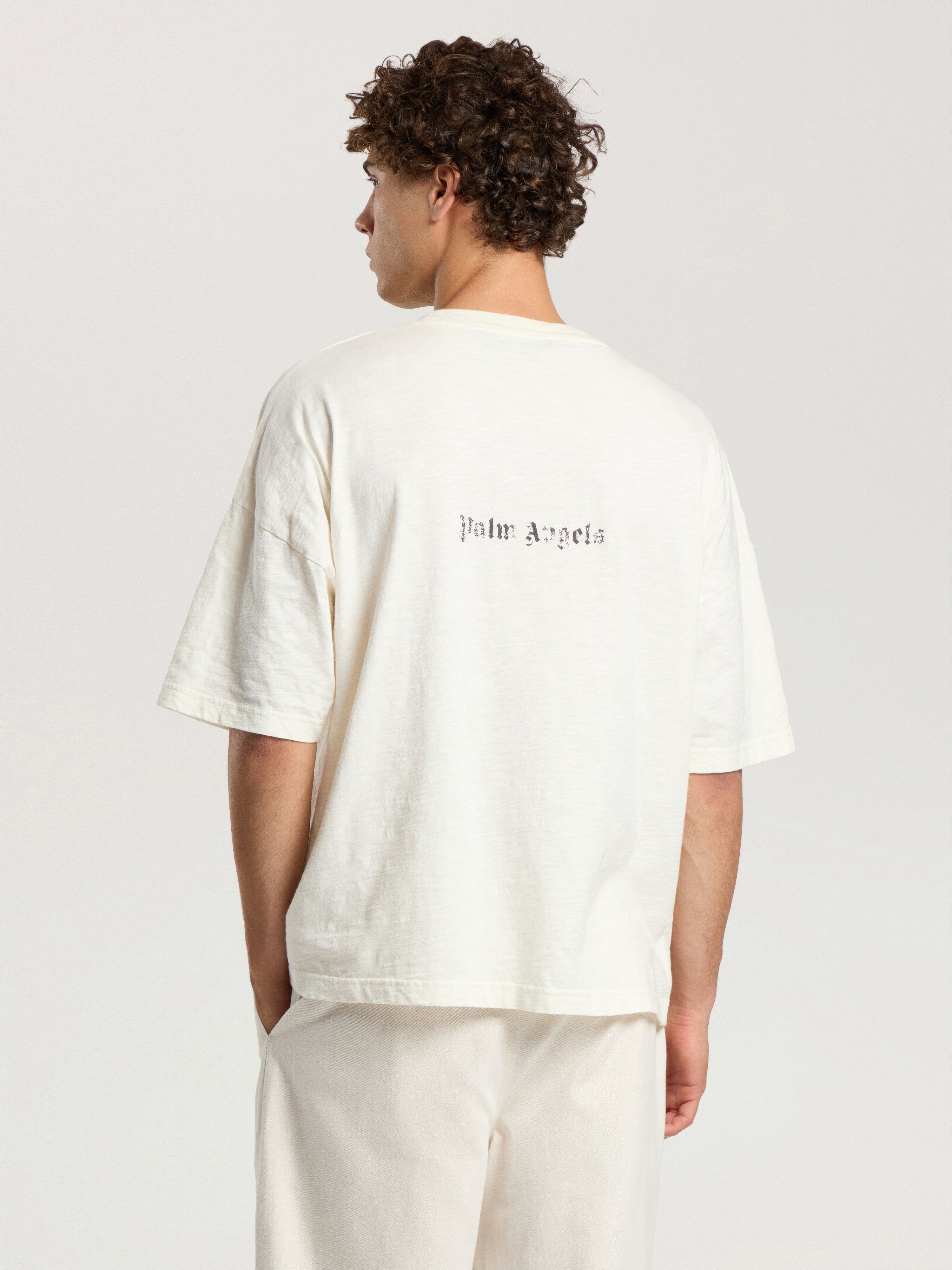 PALM ANGELS Cali Vibes Loose T-Shirt OFF WHITE - MULTICOLOR PAMAA03F26JR05