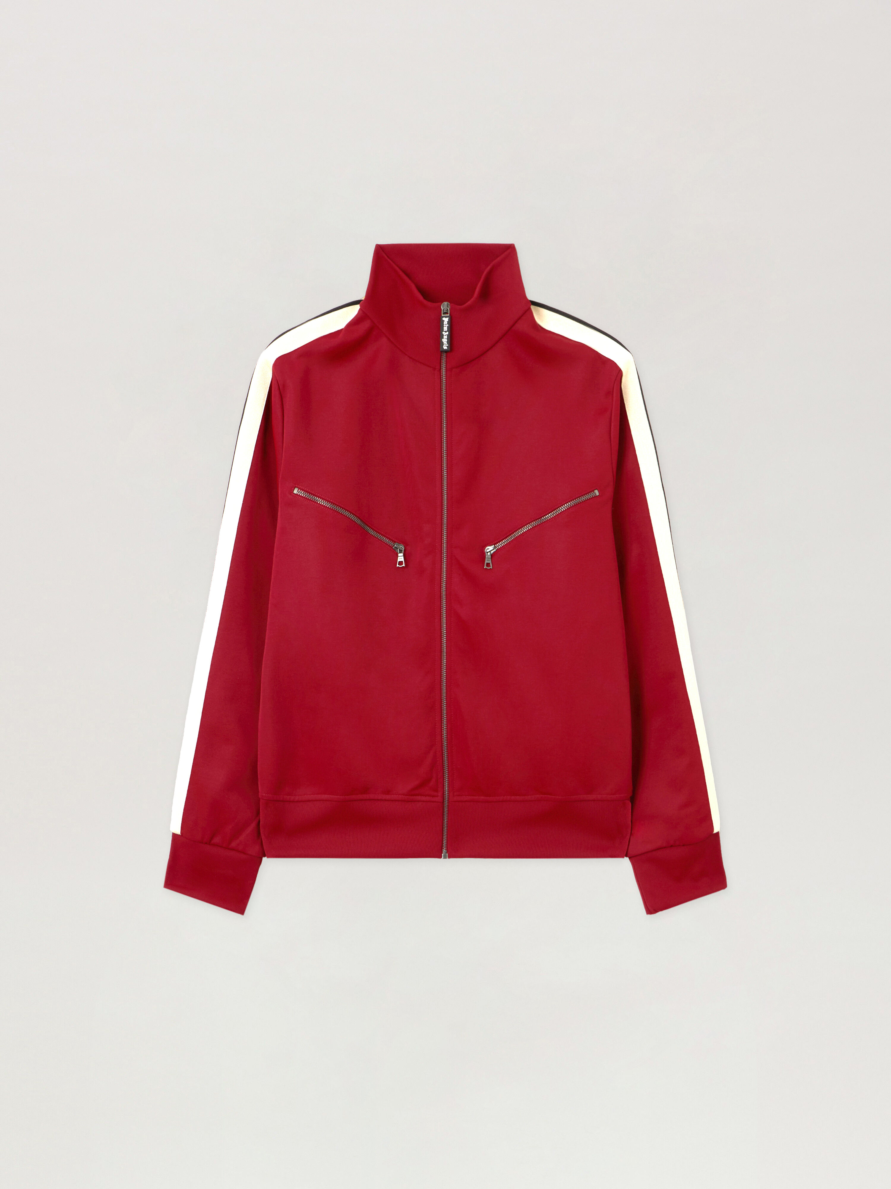 PALM ANGELS Curved Logo Zip-Up Track Jacket RED - OFF WHITE PMBD08HF25FAB001