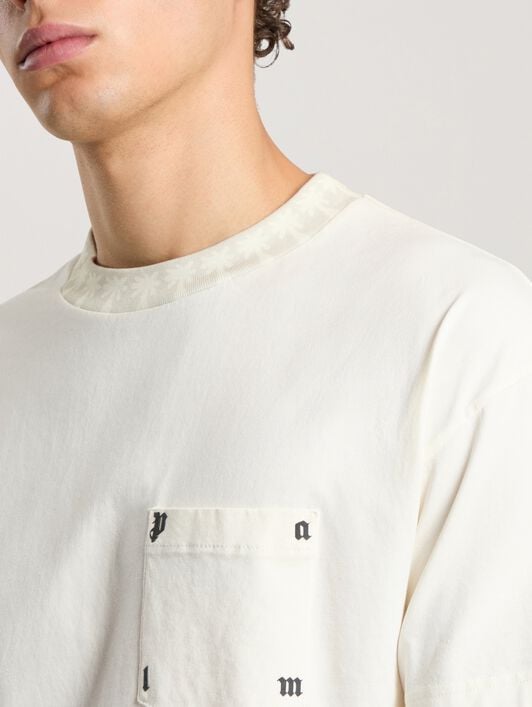 Palm Rib Regular T-Shirt PALM ANGELS Palm Rib Regular T-Shirt OFF WHITE - LIGHT GREY PAMAA08F26JR01