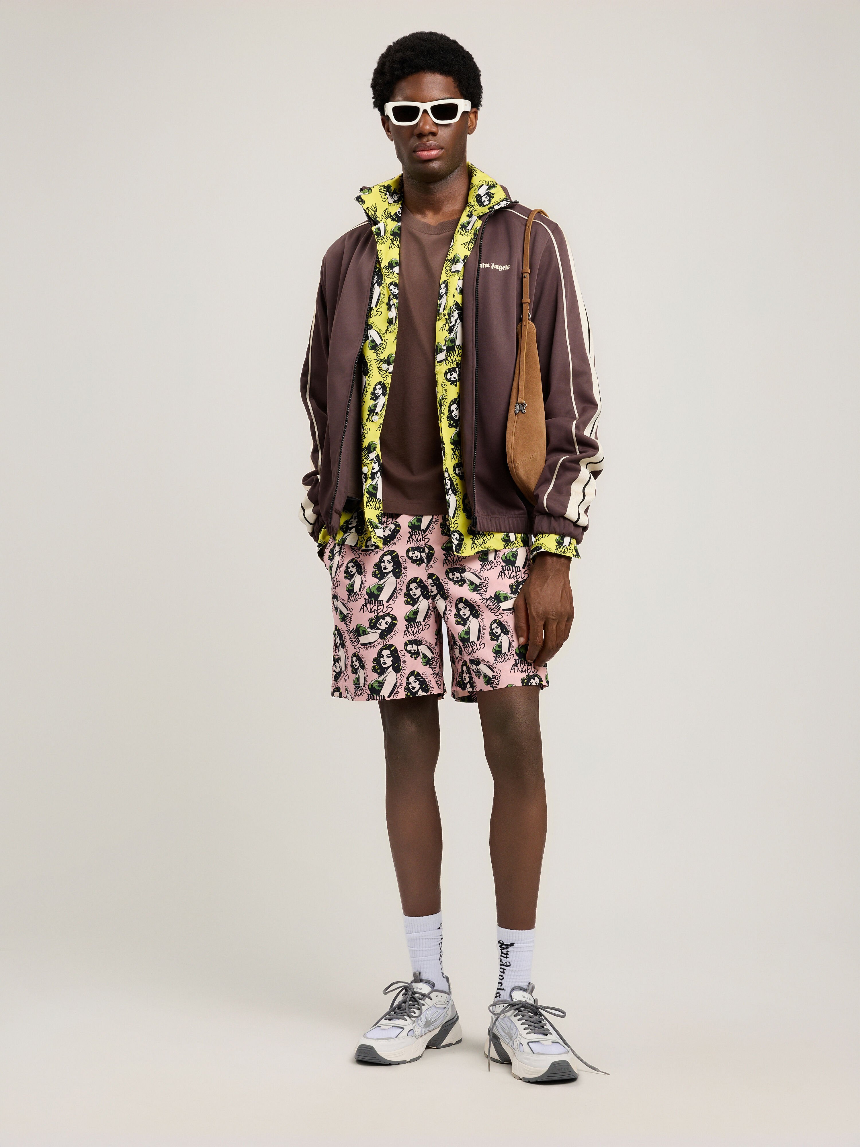 Classic Logo Vintage Track Jacket in BROWN OFF WHITE for Men
