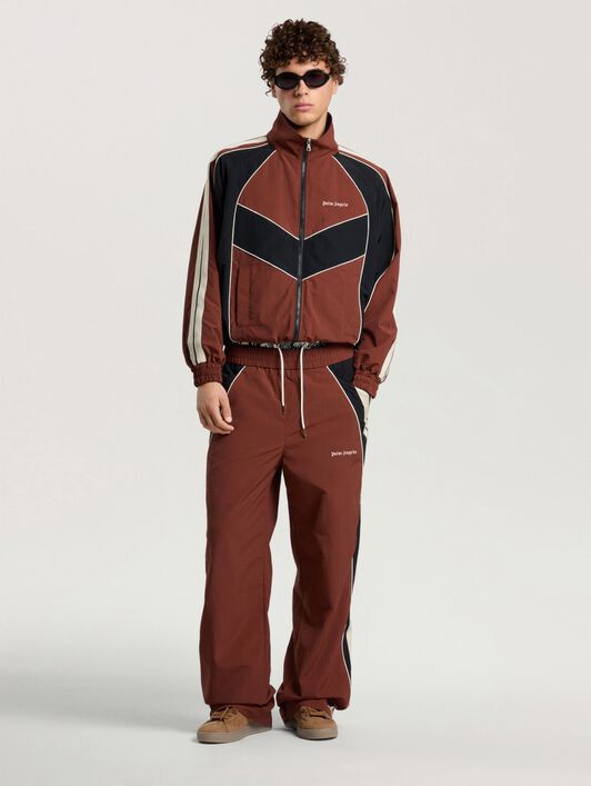 Hollywood Windbreaker Jacket PALM ANGELS Hollywood Windbreaker Jacket BROWN - BLACK PAMEB02F26FB01