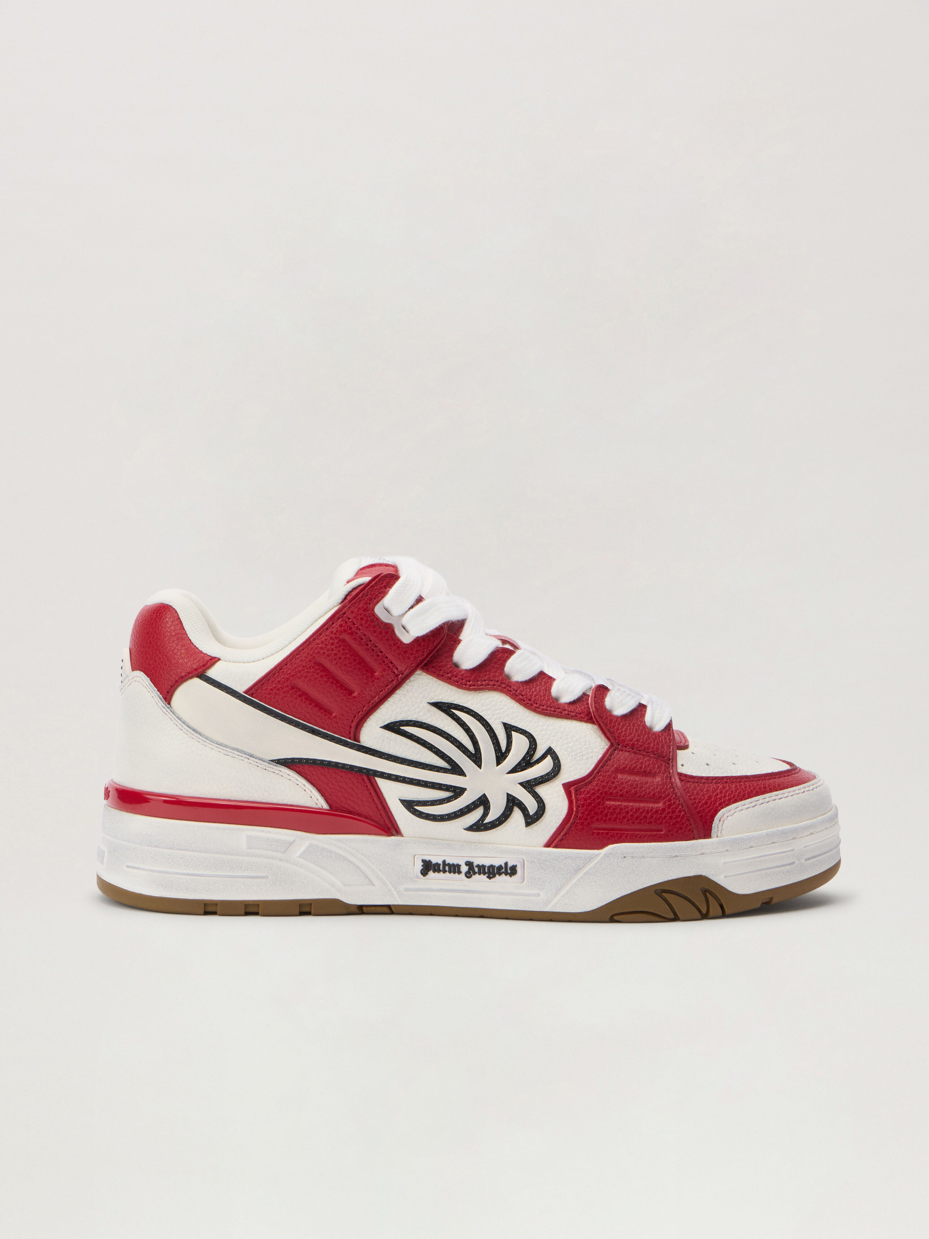 PALM ANGELS Venice Worn Out Sneakers WHITE - RED PMIA101F25LEA001