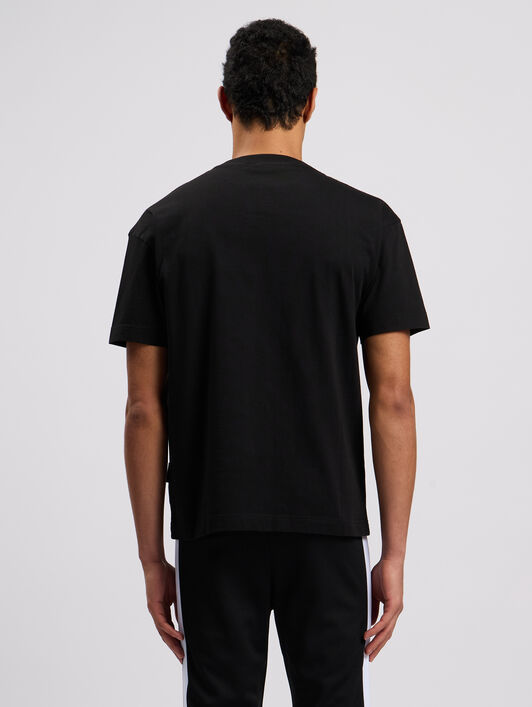 PALM ANGELS Box Logo T-Shirt BLACK - WHITE PMAA001C99JER032