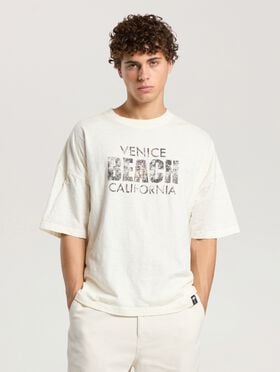 Cali Vibes Loose T-Shirt PALM ANGELS Cali Vibes Loose T-Shirt OFF WHITE - MULTICOLOR PAMAA03F26JR05