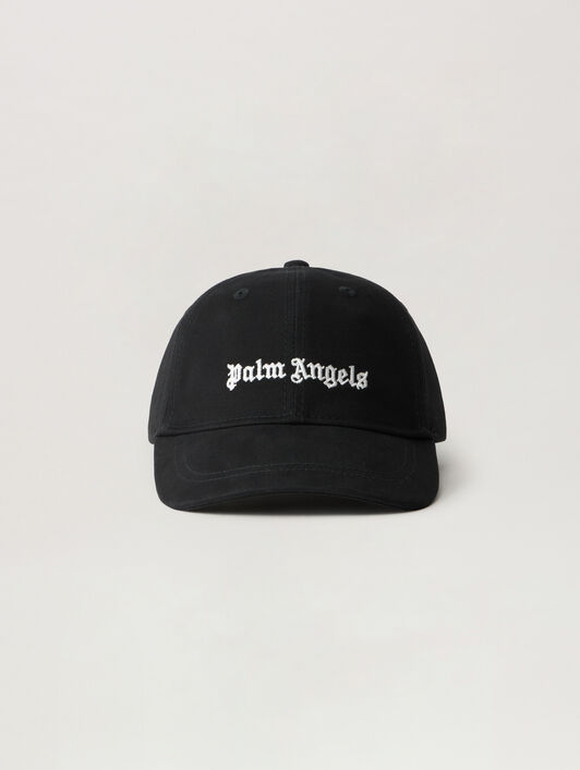 PALM ANGELS Logo Baseball Cap NERO/BLACK PBLB002S26FAB003