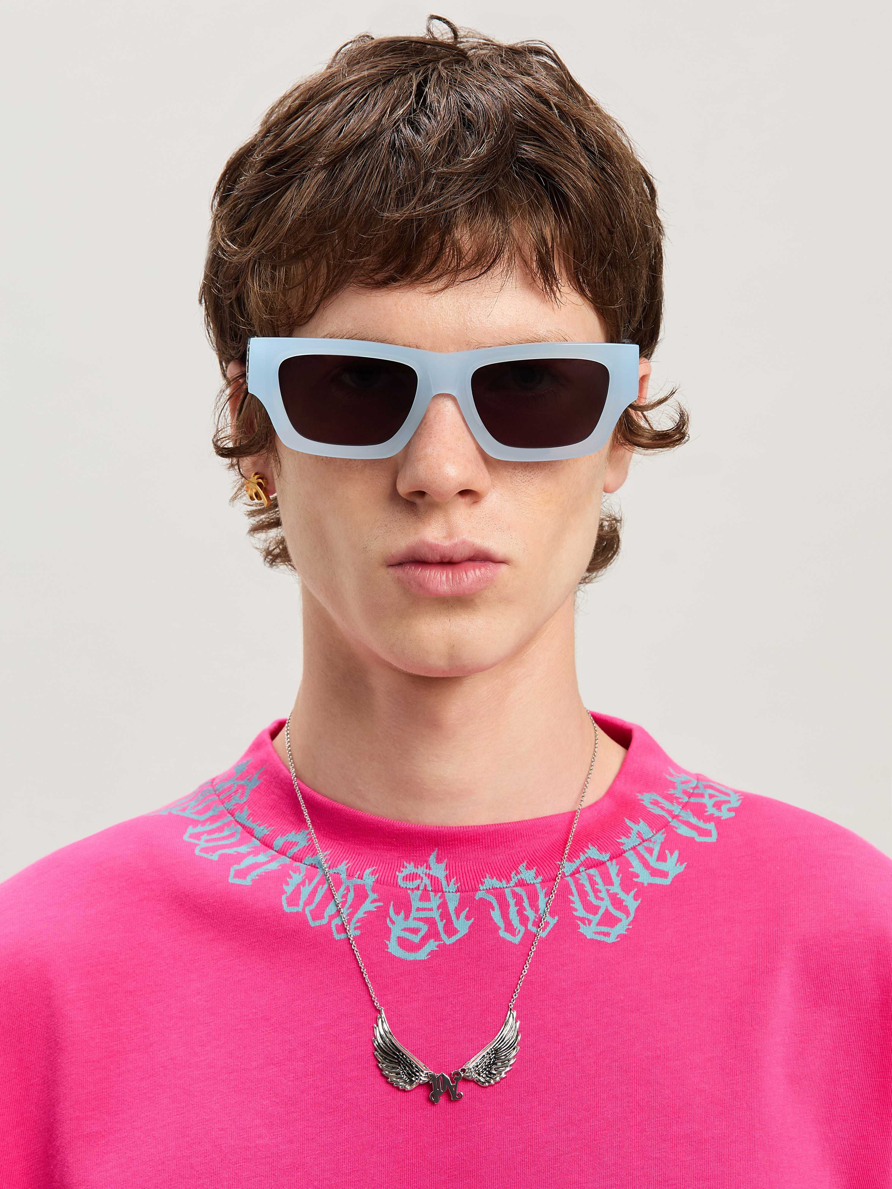 PALM ANGELS  Magnolia sunglasses LIGHT BLUE - DARK GREY PERI10JS25PLA001