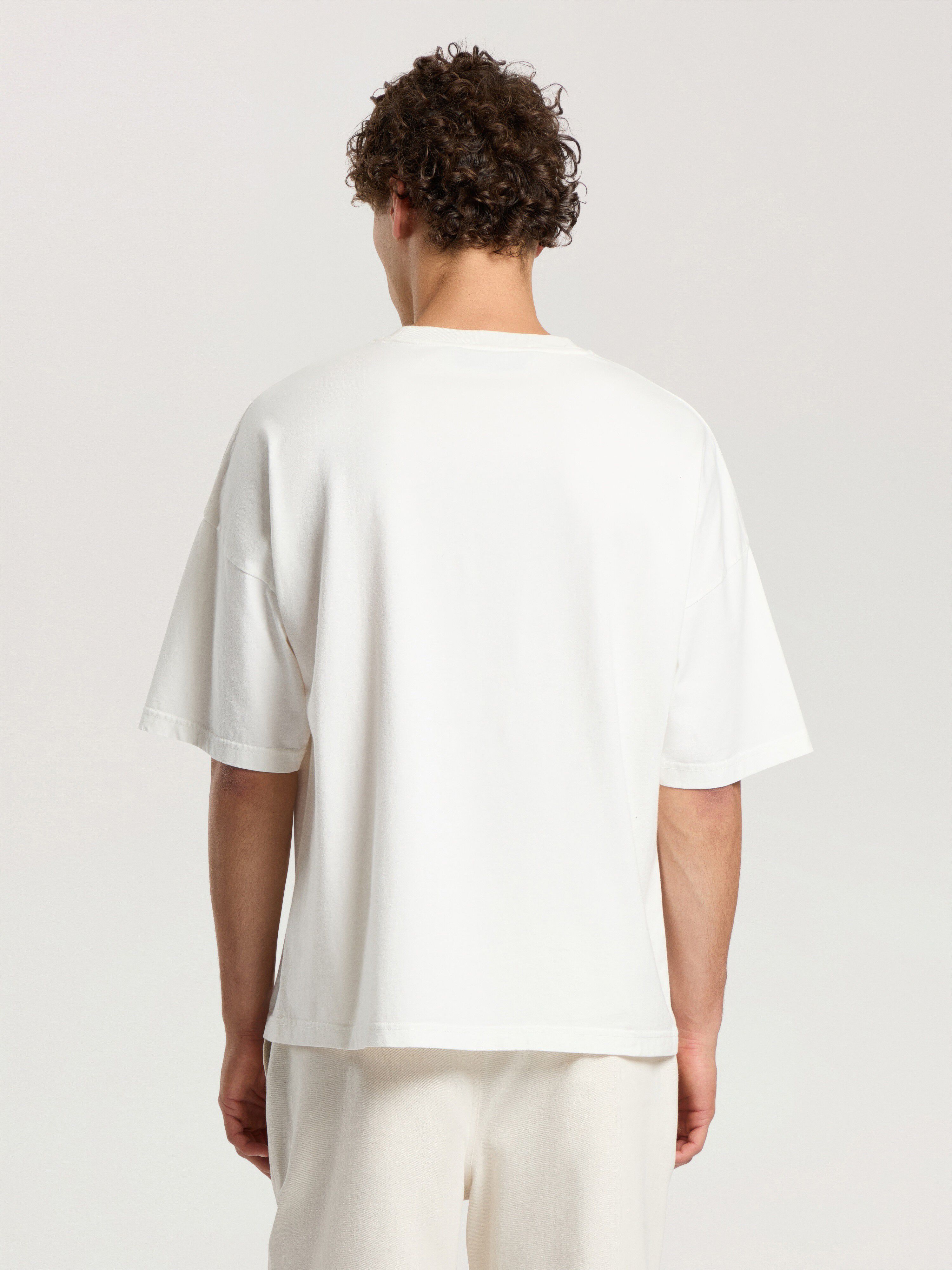 PALM ANGELS Palm Life Loose T-Shirt OFF WHITE - BLACK PAMAA03F26JR02