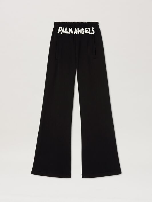 PALM ANGELS  Jogginghose mit Block-Logo BLACK - OFF WHITE PWCH025S25FLE002