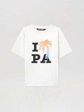 PALM ANGELS I Love PA T-Shirt OFF WHITE BLACK PMAA109S26JER007