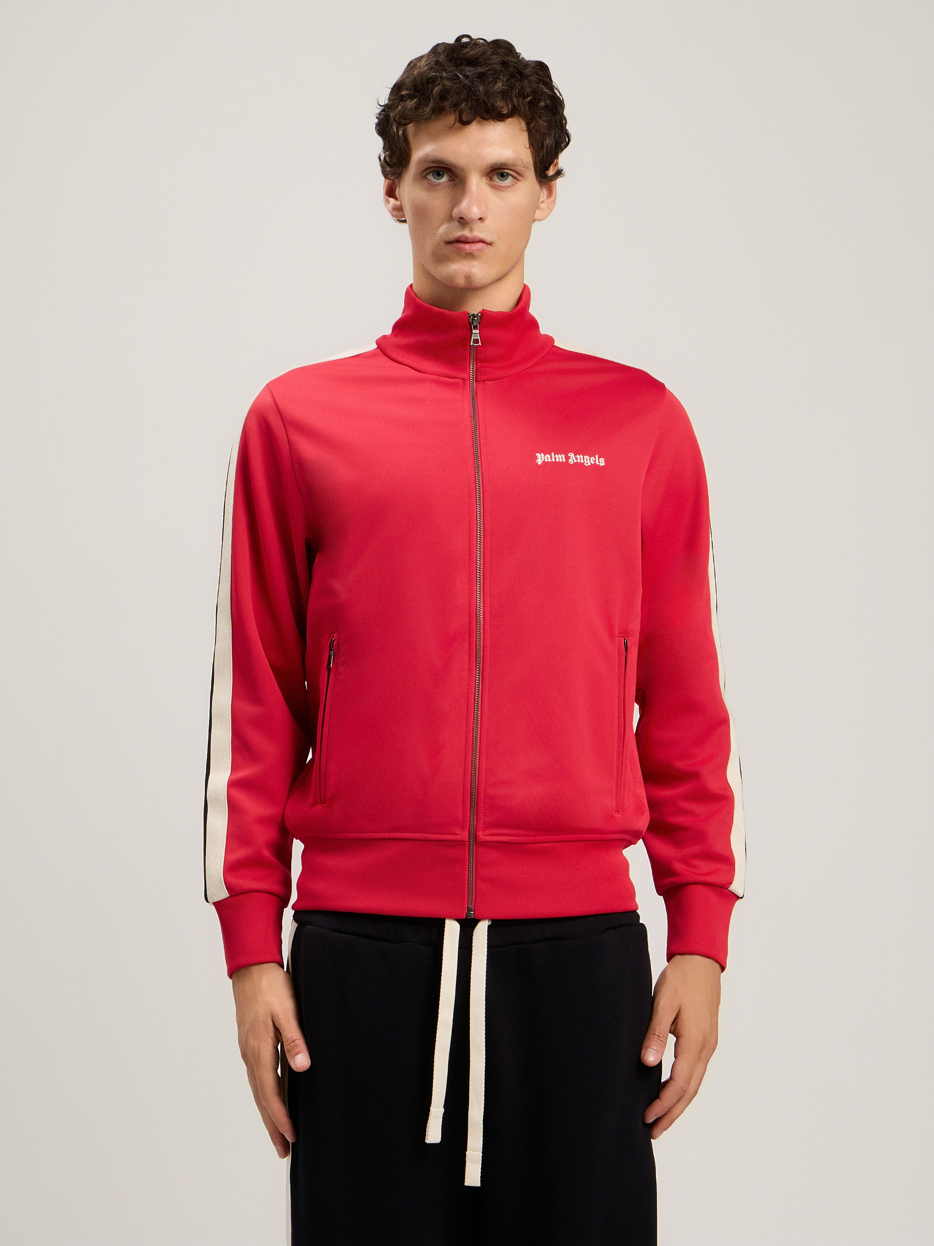 Classic Logo Track Jacket in RED OFF WHITE for Men | Palm Angels®