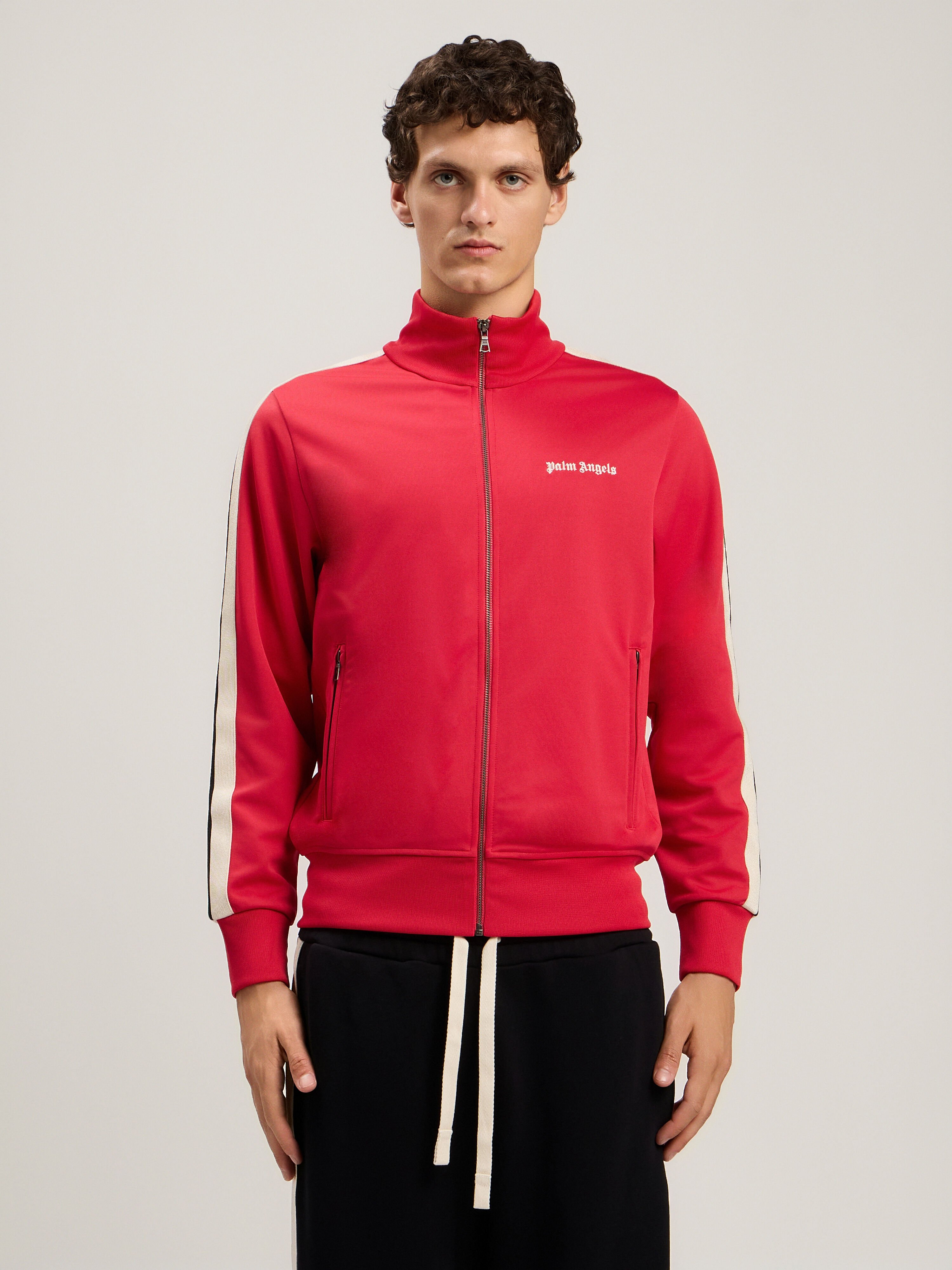 PALM ANGELS Classic Logo Track Jacket RED OFF WHITE PMBD058S26FAB001