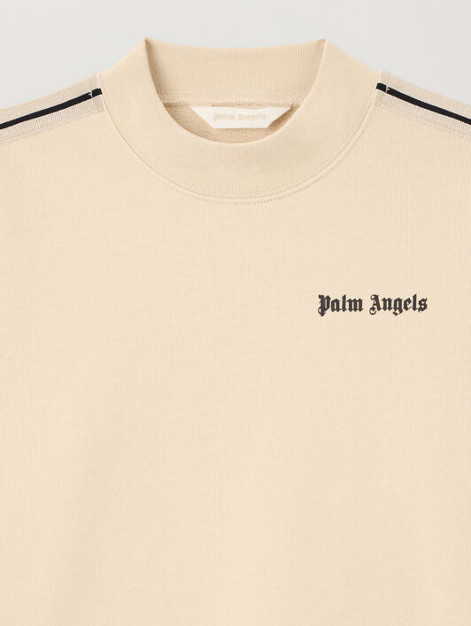 PALM ANGELS Minitrack. T-Shirt Black Off White SABBIA/SAND PBAA011S26JER001