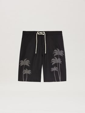 PALM ANGELS  PALMS SWIMSHORTS BLACK - BLACK PMFD017S25FAB003