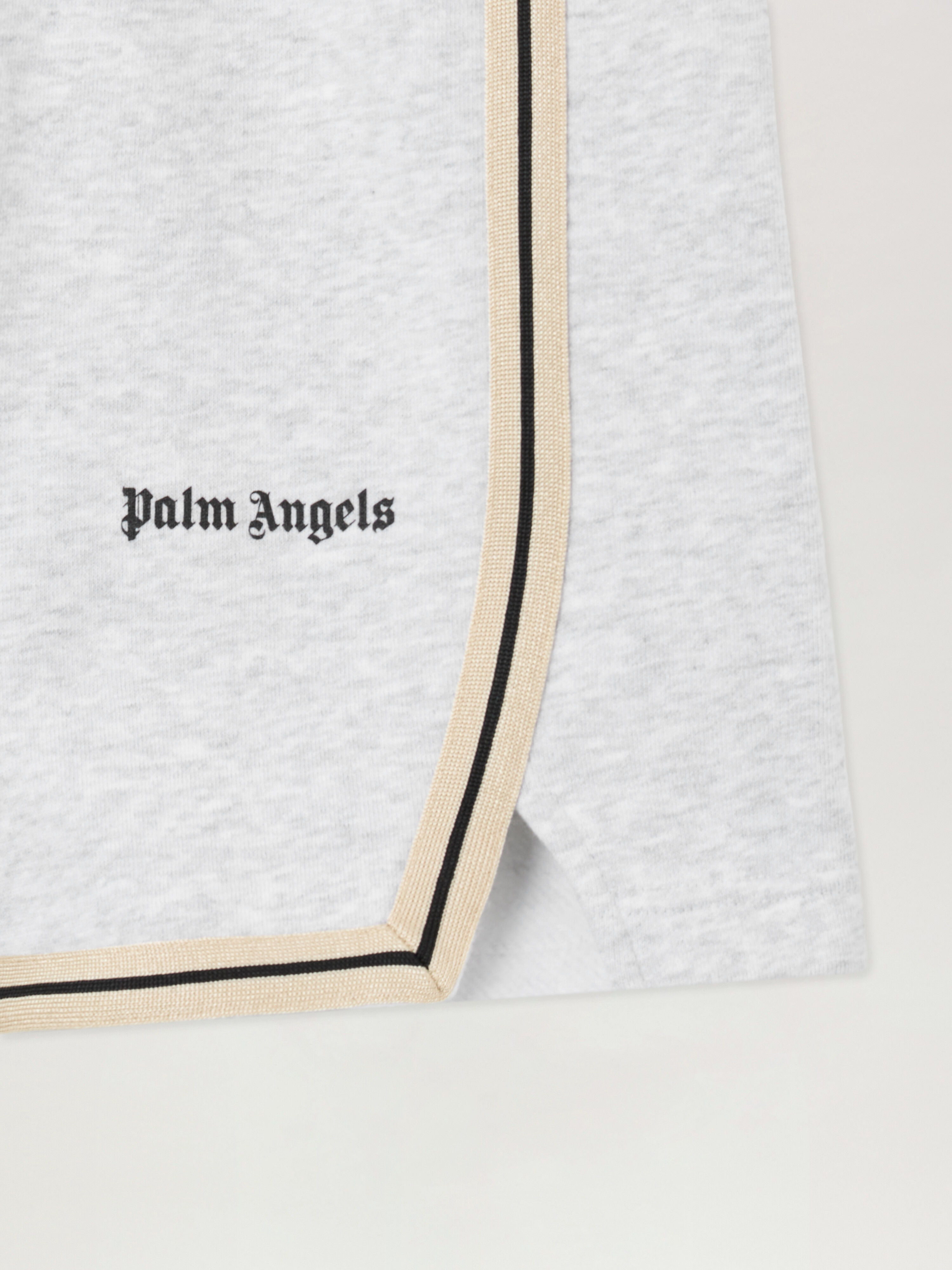 PALM ANGELS Pa Minitrack Sweatshorts GREY MELANGE - BLACK PBCI007F25FLE001