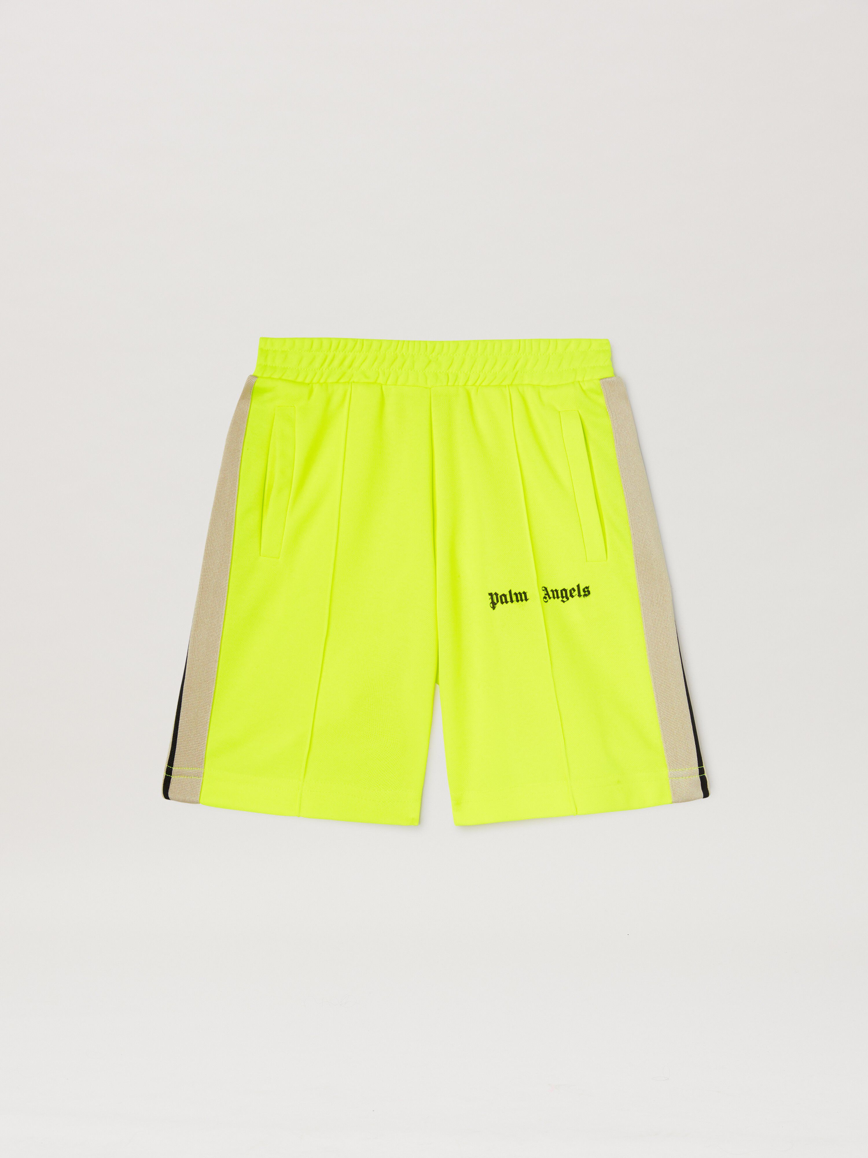 PALM ANGELS  Track shorts YELLOW FLUO BLACK PBCL001S25FAB001