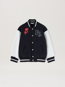 PALM ANGELS  Team Palm Varsity Jacket BLACK BUTTER PBEH001S25FLE001