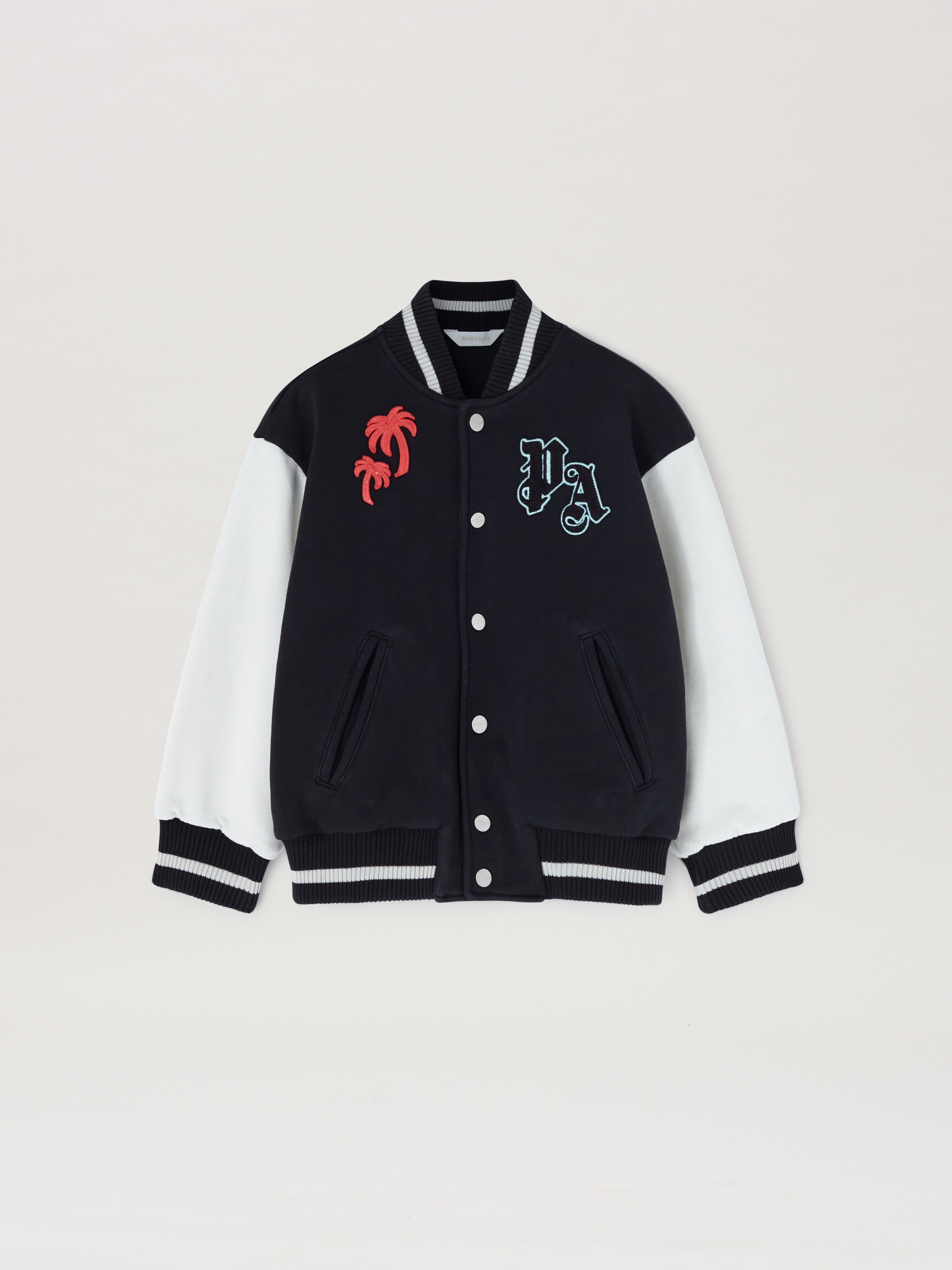 PALM ANGELS  Team Palm Varsity Jacket BLACK BUTTER PBEH001S25FLE001