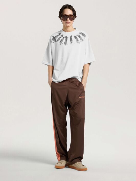 Big Neck Logo Loose T-Shirt PALM ANGELS Big Neck Logo Loose T-Shirt OFF WHITE - BLACK PAMAA03F26JR01