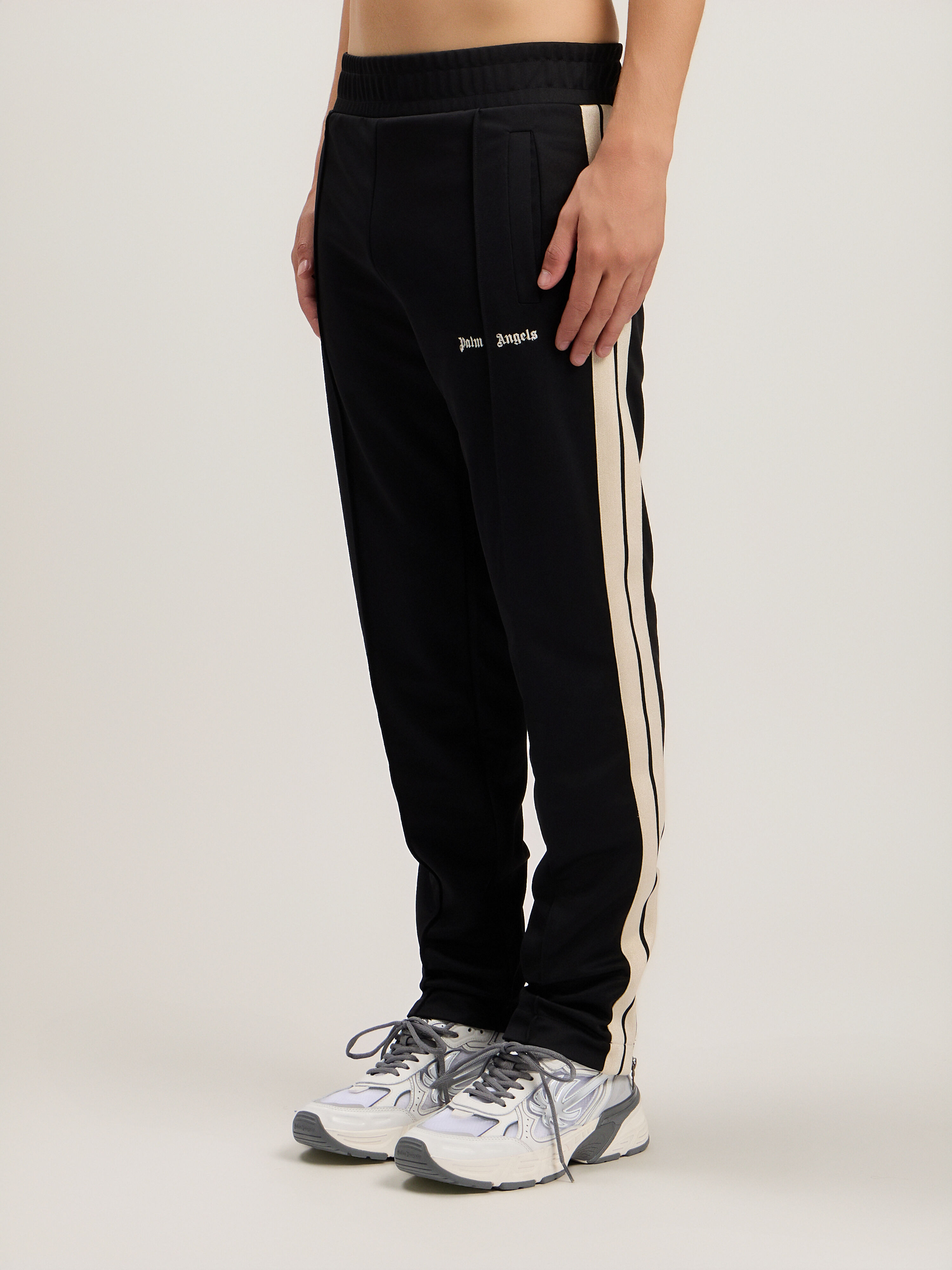 Classic Logo Track Pants in BLACK OFF WHITE for Men | Palm Angels®