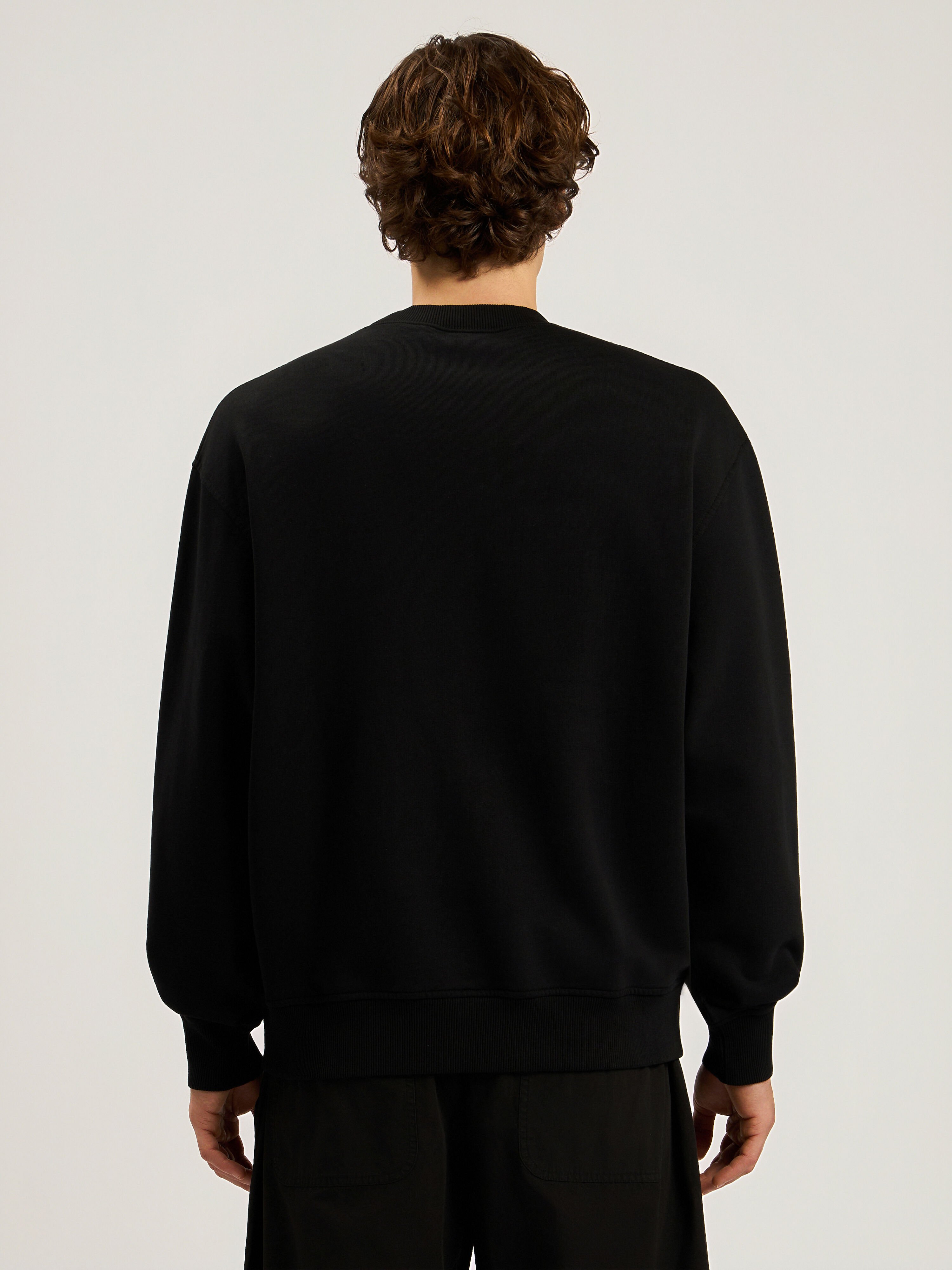 Felpa Neck Logo Regular PALM ANGELS Felpa Neck Logo Regular BLACK - OFF WHITE PAMBA03F26FL01