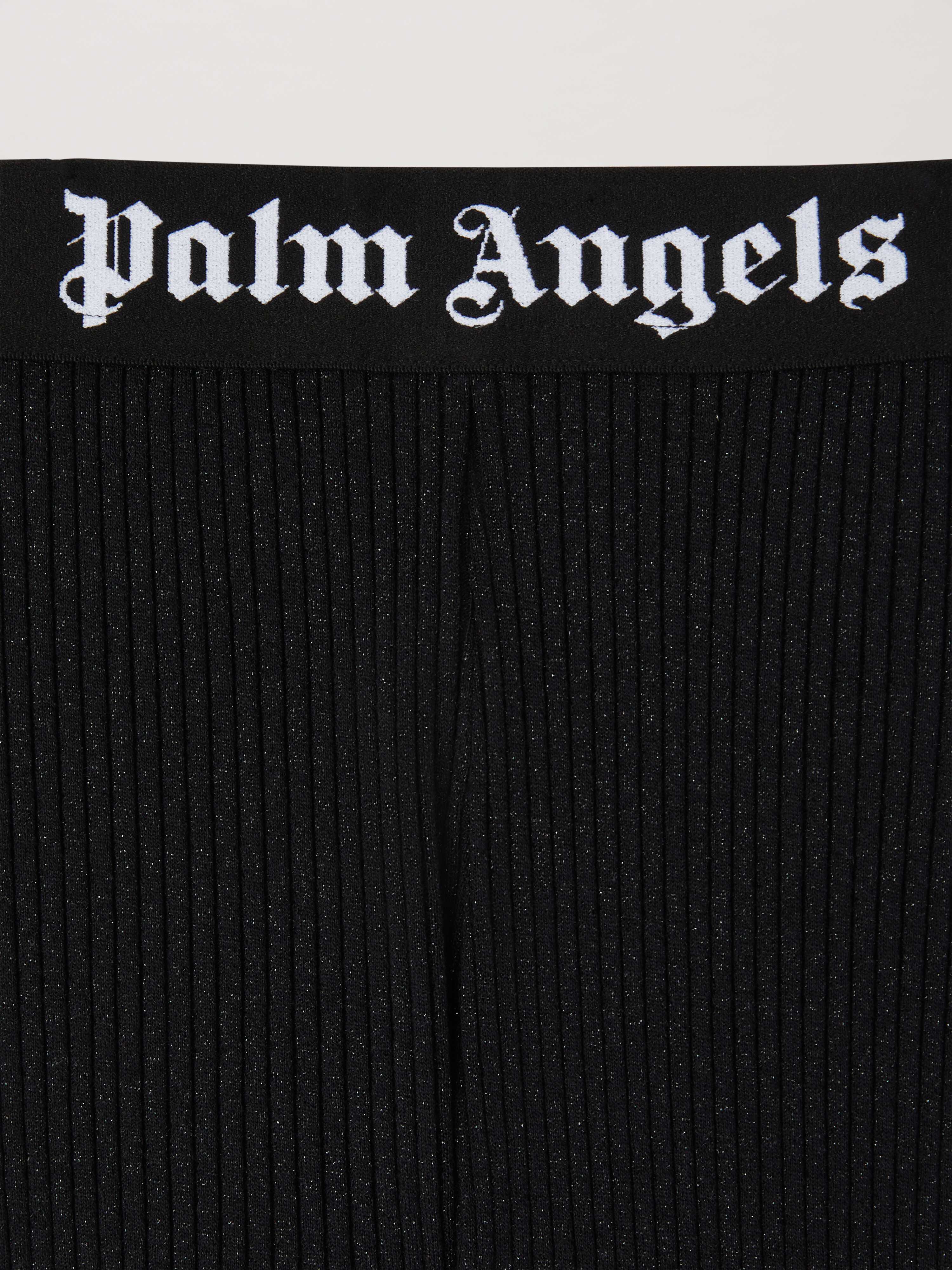 PALM ANGELS  Lurex flare pants BLACK BLACK PGCA016S25JER001