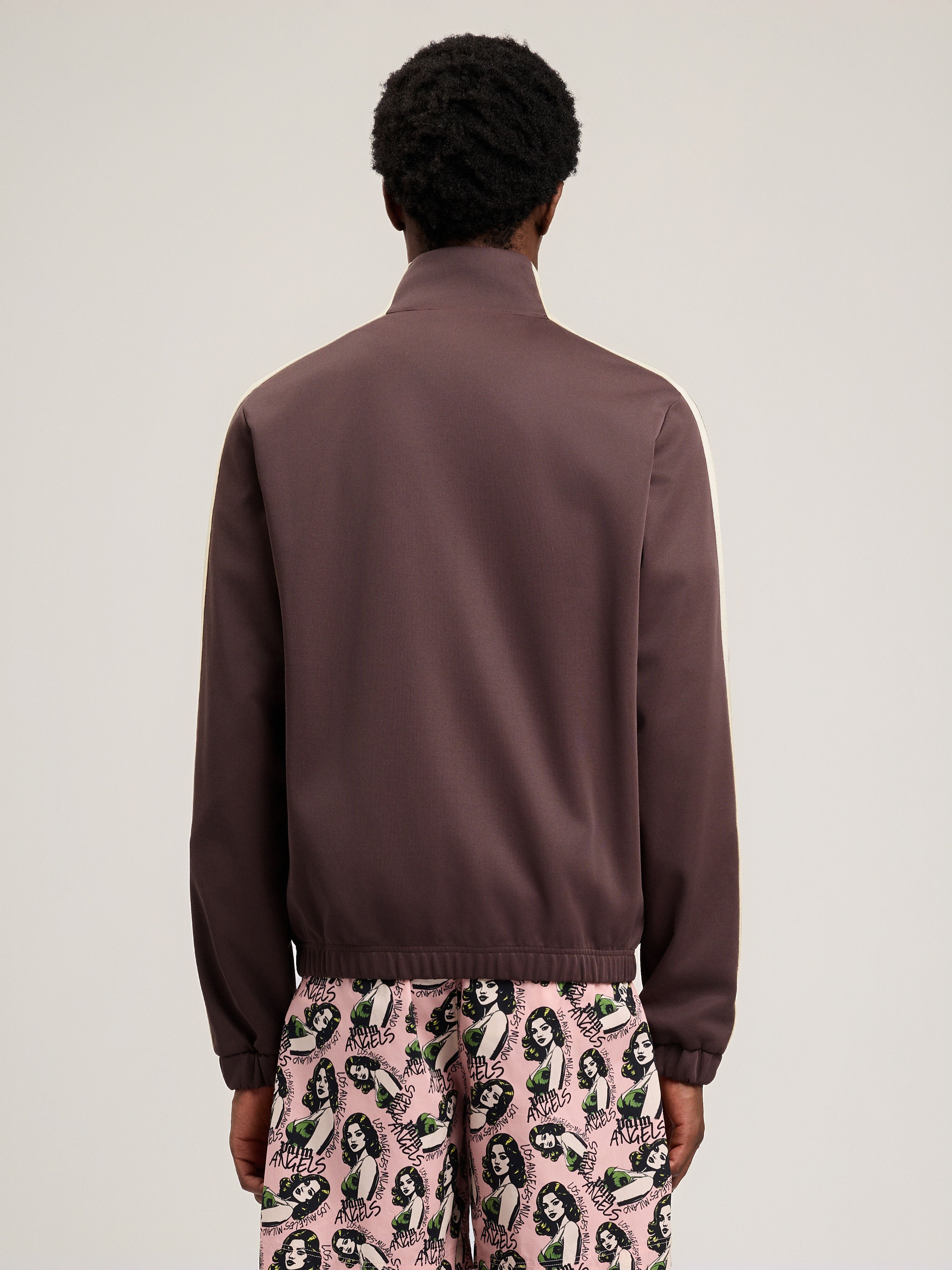 Classic Logo Vintage Track Jacket in BROWN OFF WHITE for Men
