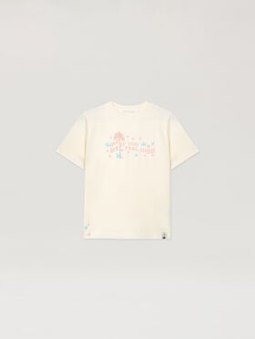 PALM ANGELS Feel High Regular T-Shirt OFF WHITE - MULTICOLOR PAWAA06F26JR01