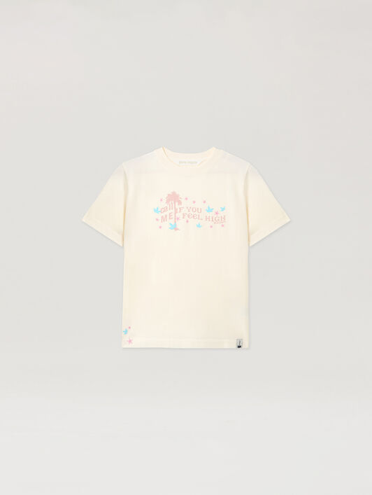 Feel High Regular T-Shirt PALM ANGELS Feel High Regular T-Shirt OFF WHITE - MULTICOLOR PAWAA06F26JR01
