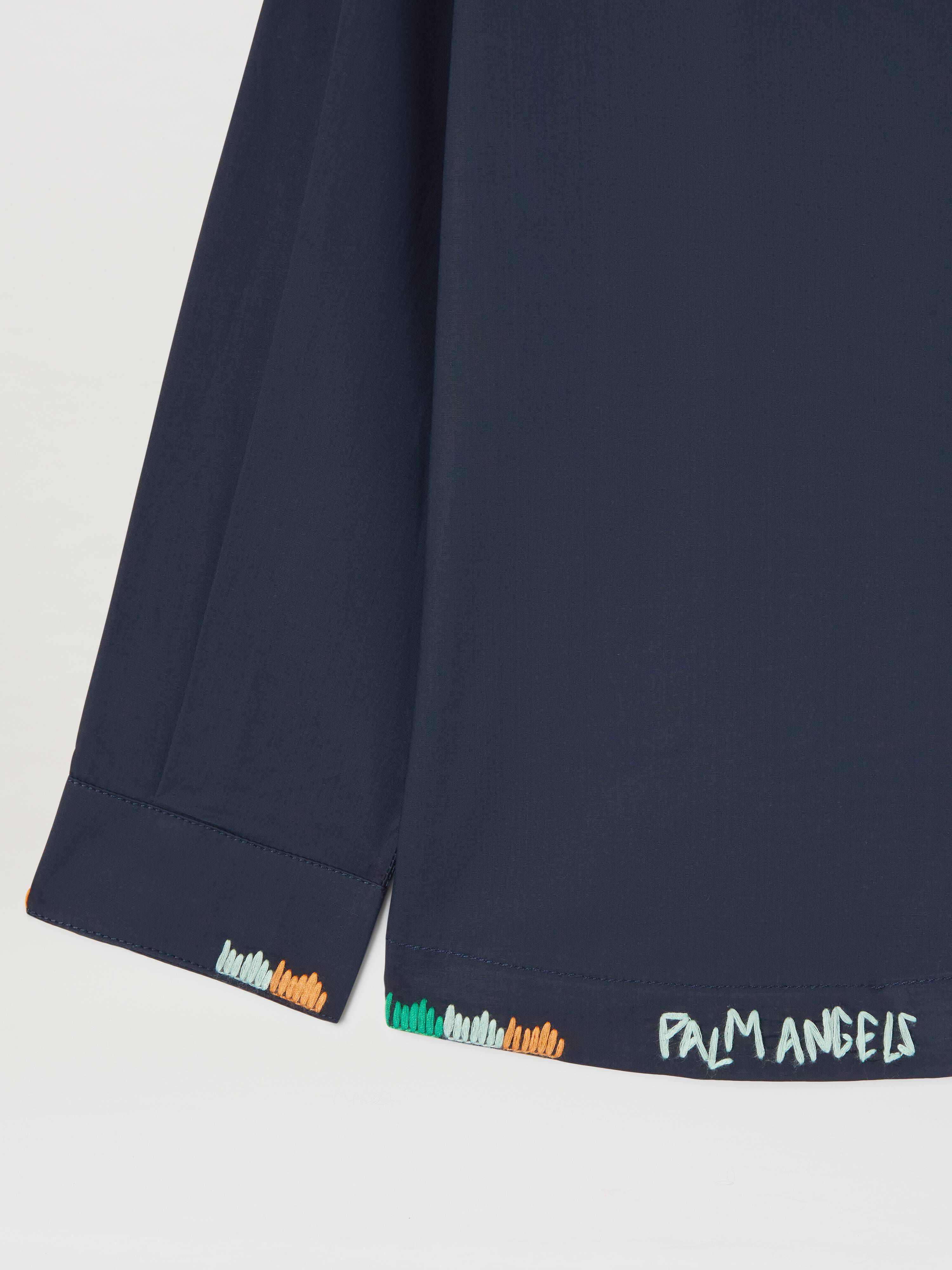 PALM ANGELS  Multicolored embroidered long sleeves shirt BLUE - MULTICOLOR PBGE005S25FAB001