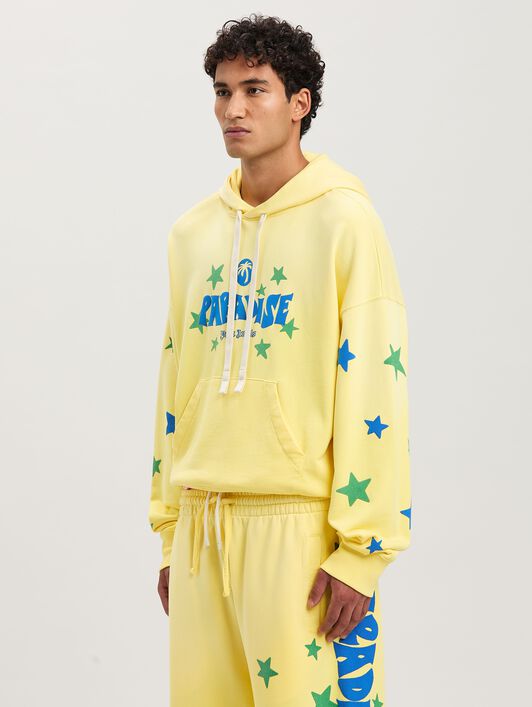 PALM ANGELS  Paradise Hoodie YELLOW - BLUE PMBB058S25FLE001