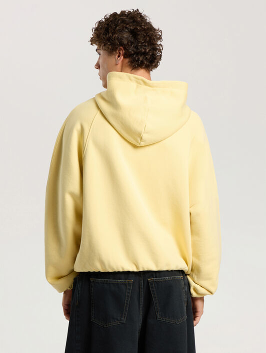 PALM ANGELS Vintage Box Logo Loose Hoodie LIGHT YELLOW - MAUVE PAMBB04F26FL01