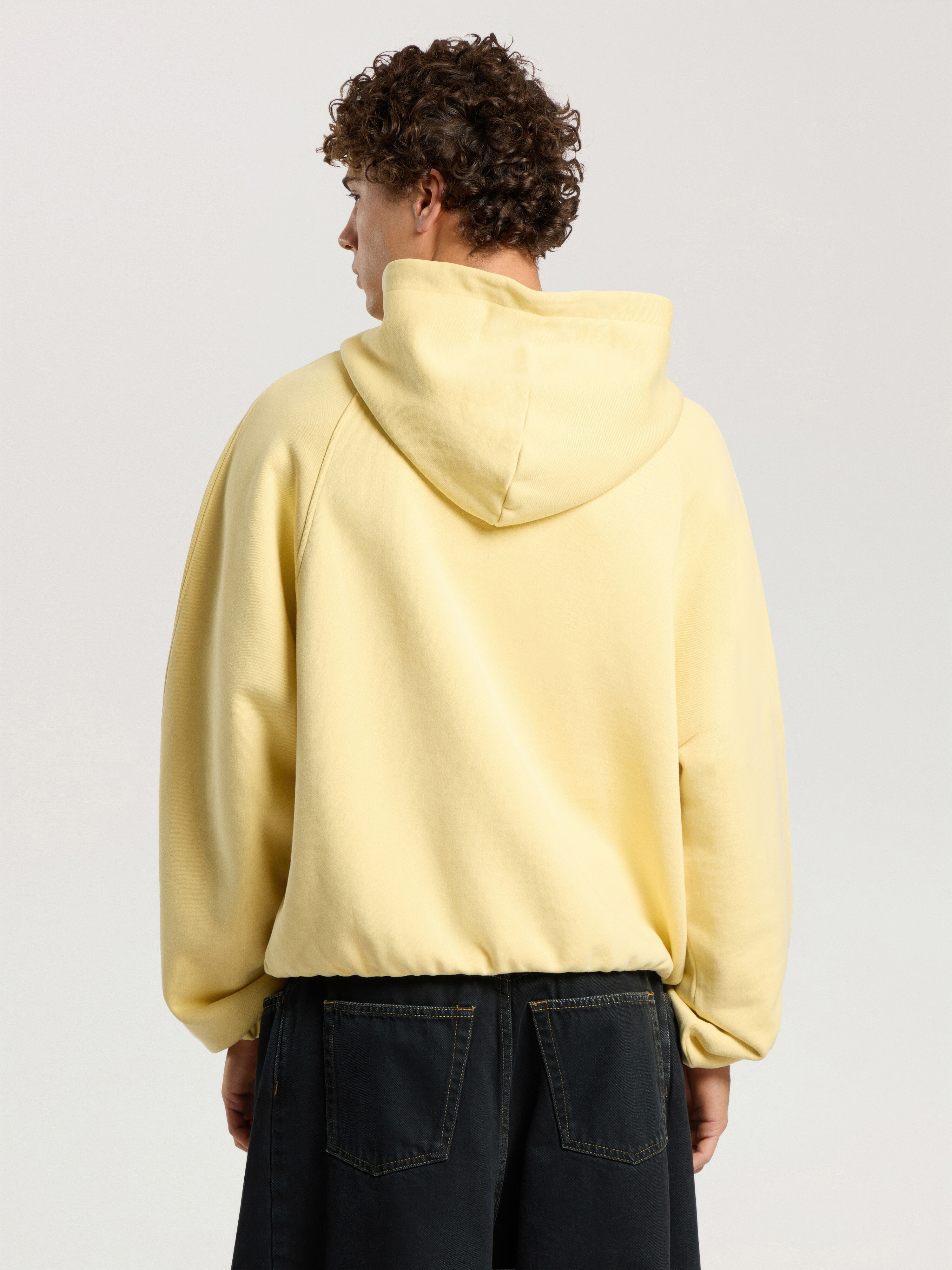 PALM ANGELS Vintage Box Logo Loose Hoodie LIGHT YELLOW - MAUVE PAMBB04F26FL01