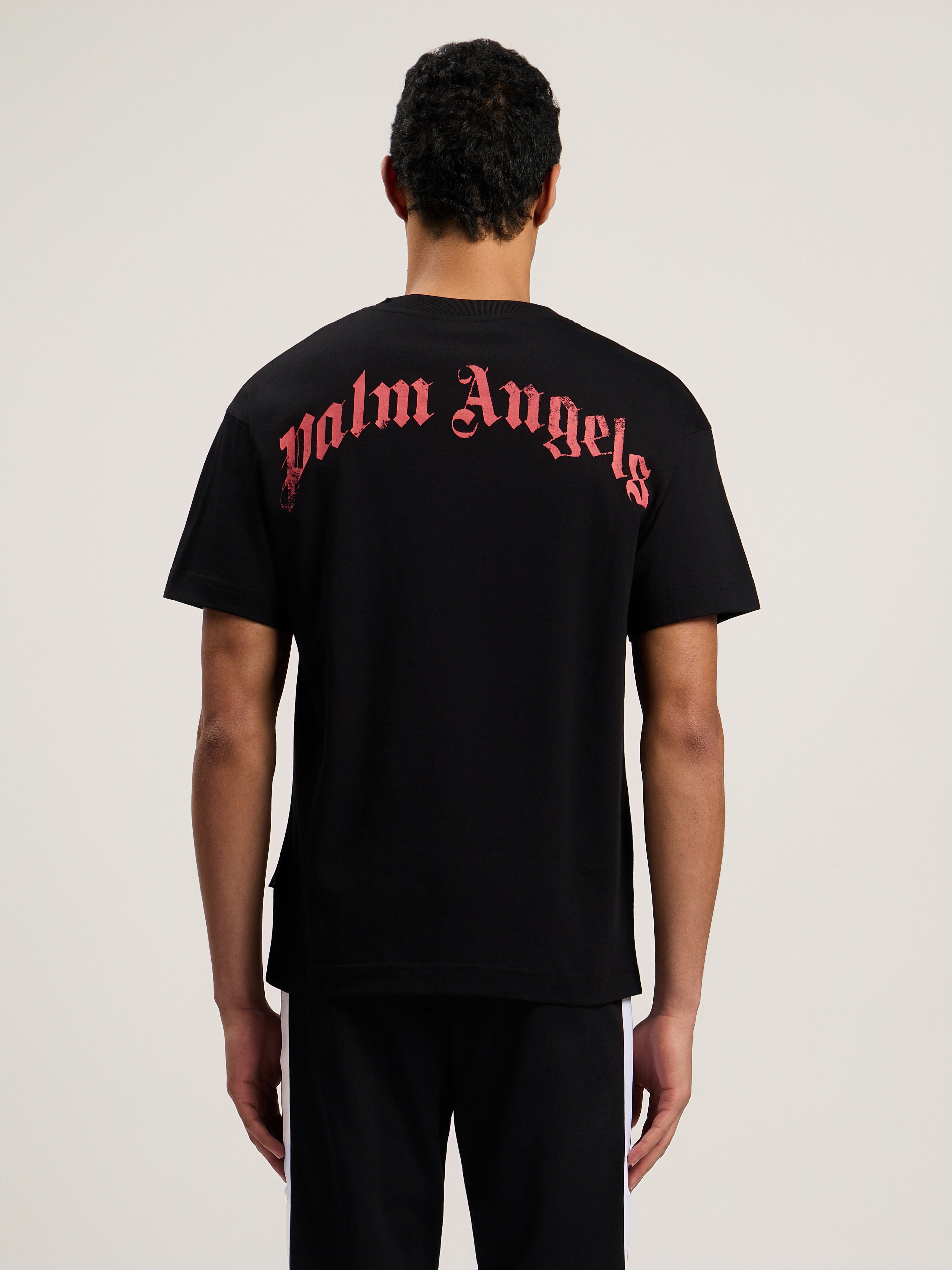 Spray Broken Bear T-Shirt in Black/Pink for Men | Palm Angels®