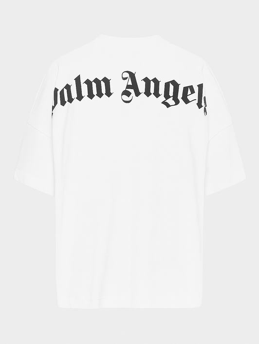 Classic Logo Over Tee PALM ANGELS Classic Logo Over Tee WHITE BLACK PMAA002C99JER001