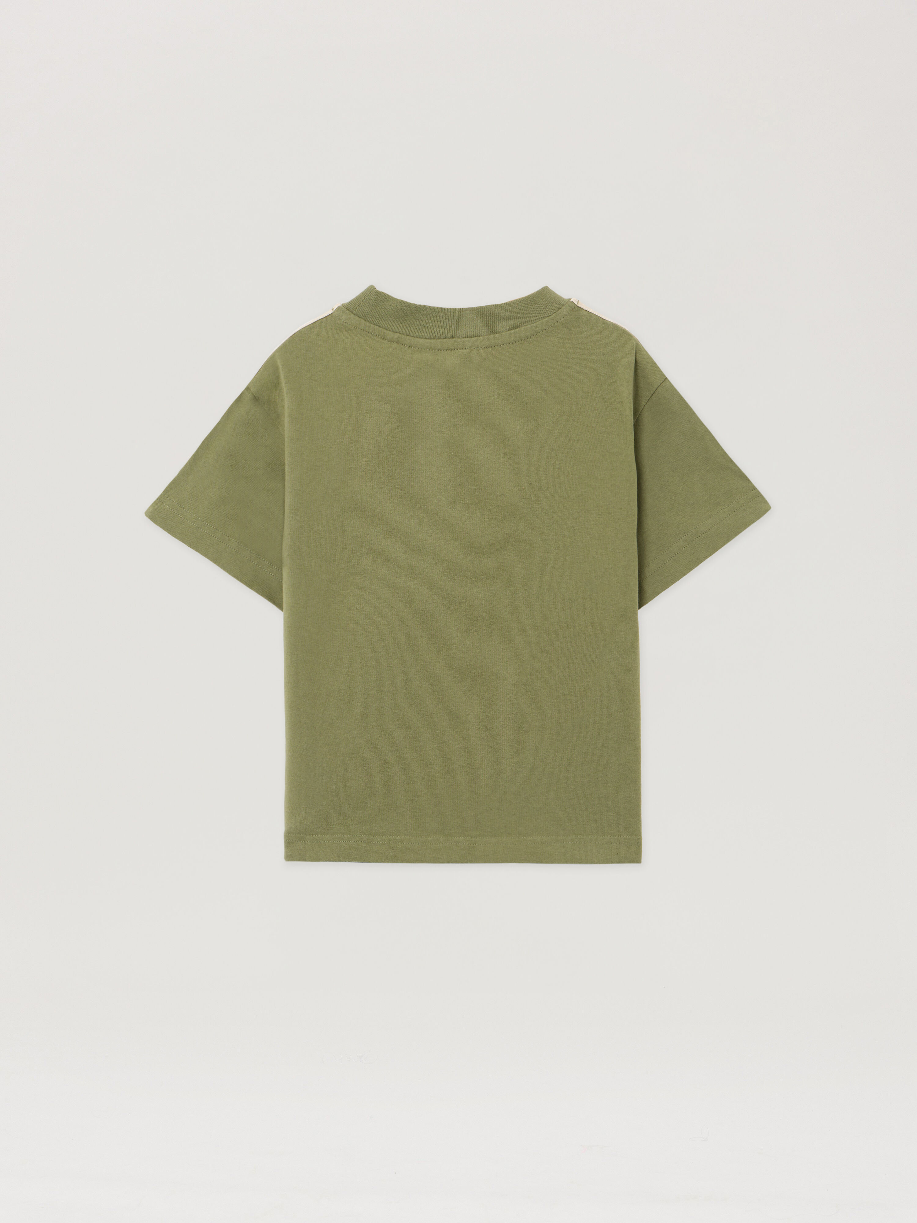 PALM ANGELS Pa Minitrack Reg. Tshirt S/S MILITARY GREEN - BLACK PBAA011F25JER001