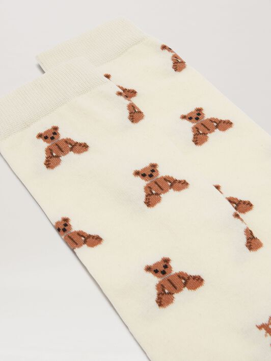PALM ANGELS  Mini Bear Socks BUTTER - MULTICOLOR PMRA00BS25FAB002