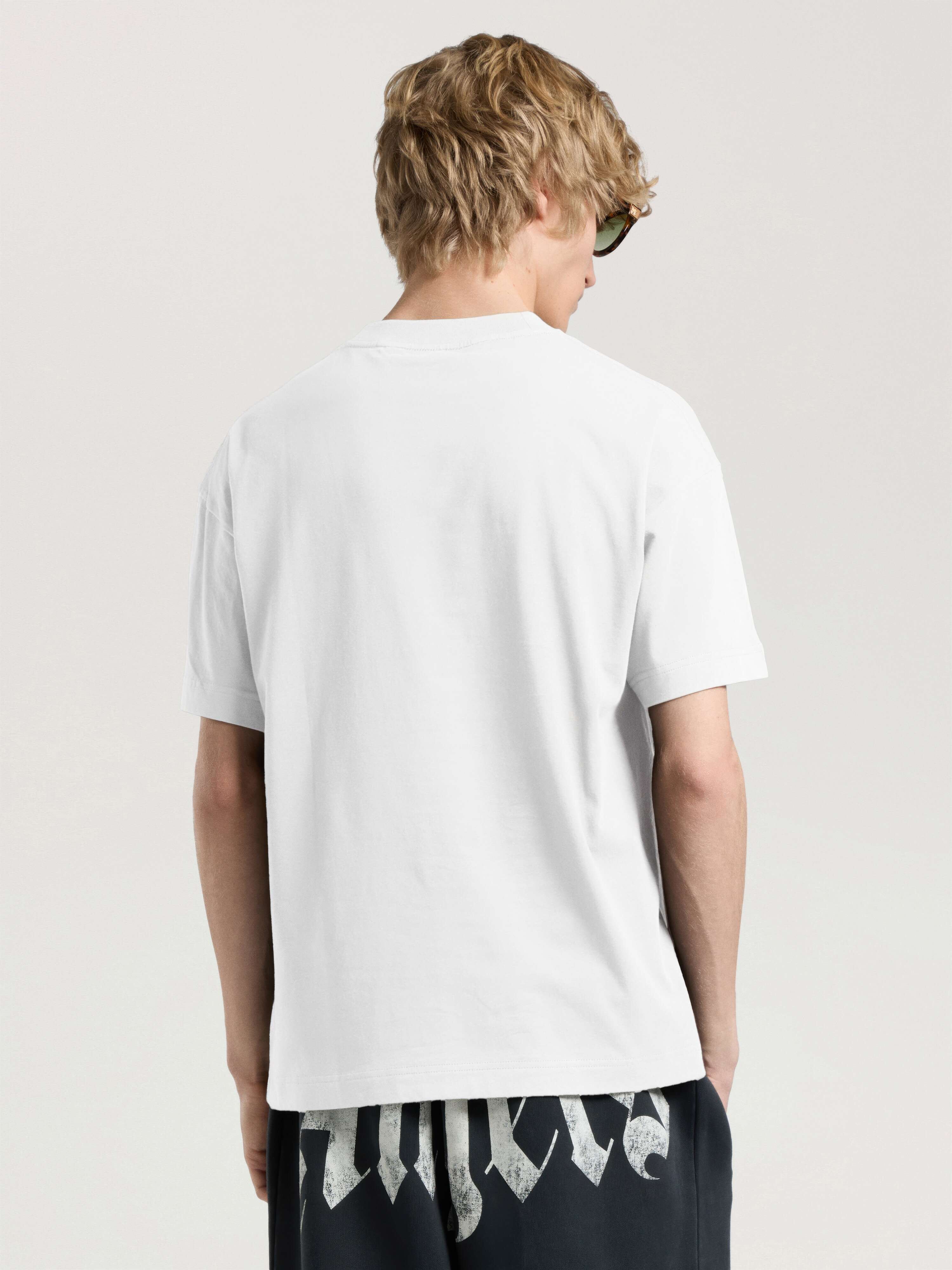 Brushed Palm Tree Regular T-Shirt PALM ANGELS Brushed Palm Tree Regular T-Shirt OFF WHITE - BLACK PAMAA01W26JR19