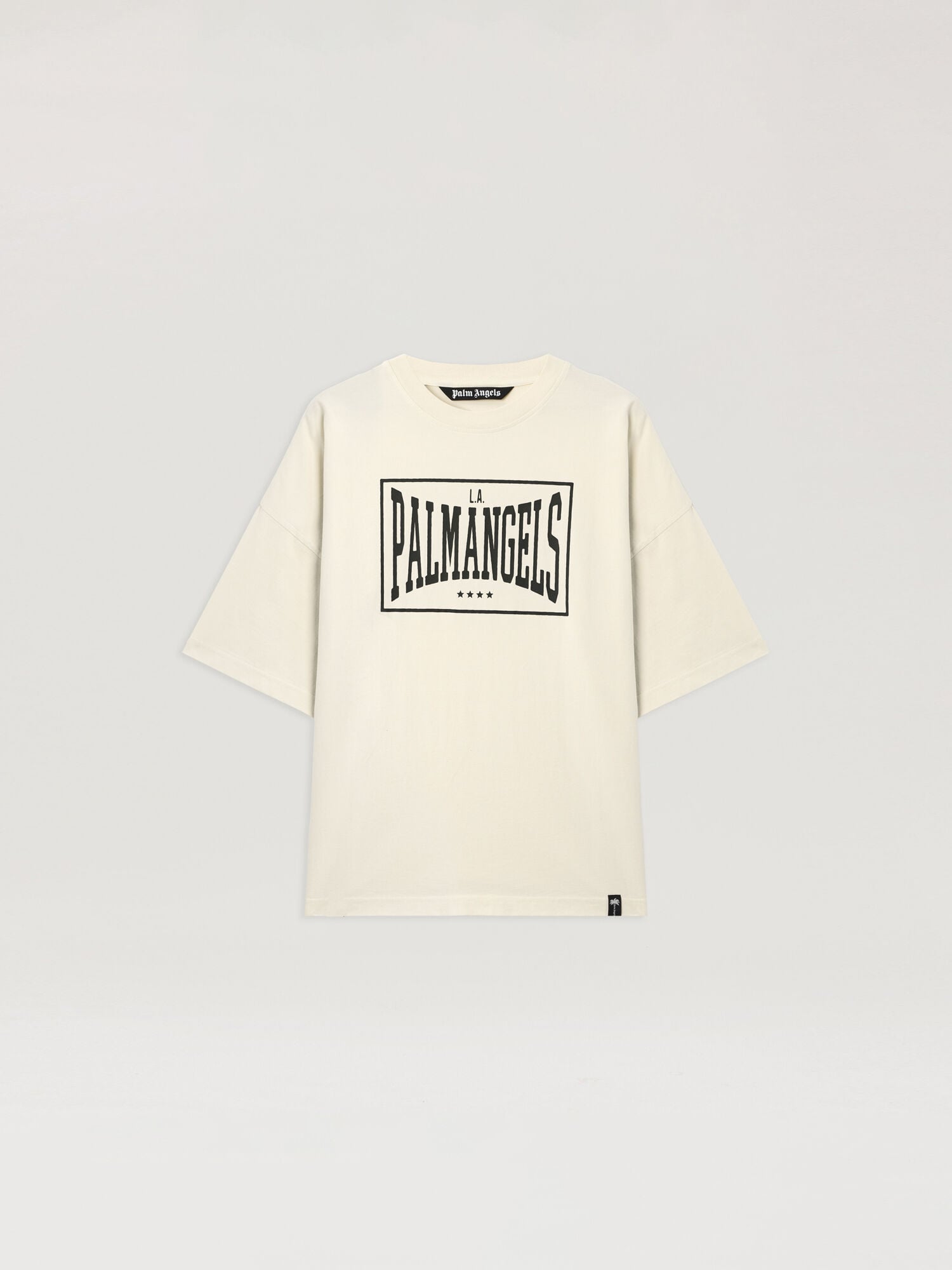 Vintage Box Logo Loose T-Shirt PALM ANGELS Vintage Box Logo Loose T-Shirt OFF WHITE - BLACK PAMAA03F26JR04