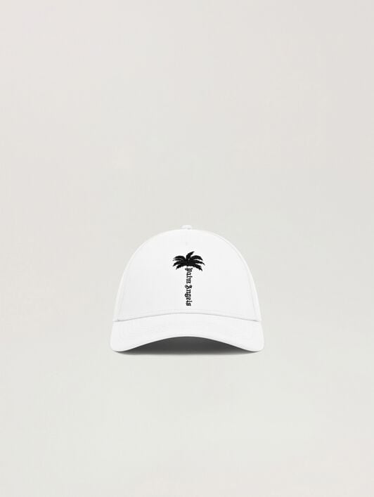 PALM ANGELS Palm Tree Cap OFF WHITE - BLACK PAWLB01W26FB10