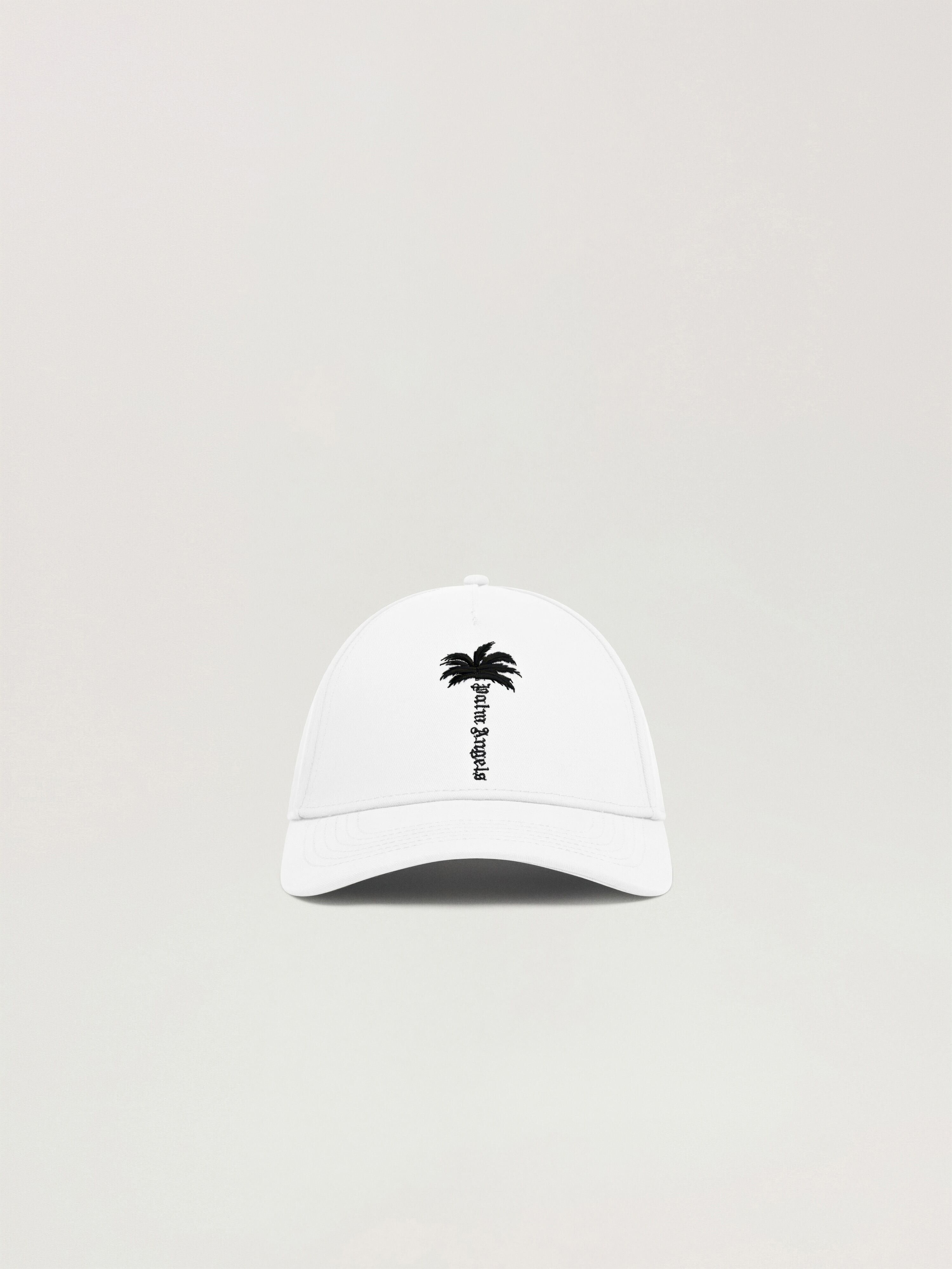 PALM ANGELS Palm Tree Cap OFF WHITE - BLACK PAWLB01W26FB10