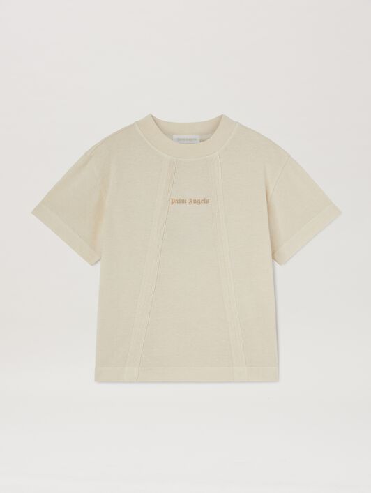 PALM ANGELS  Faded T-shirt SAND SAND PBAA014S25JER001
