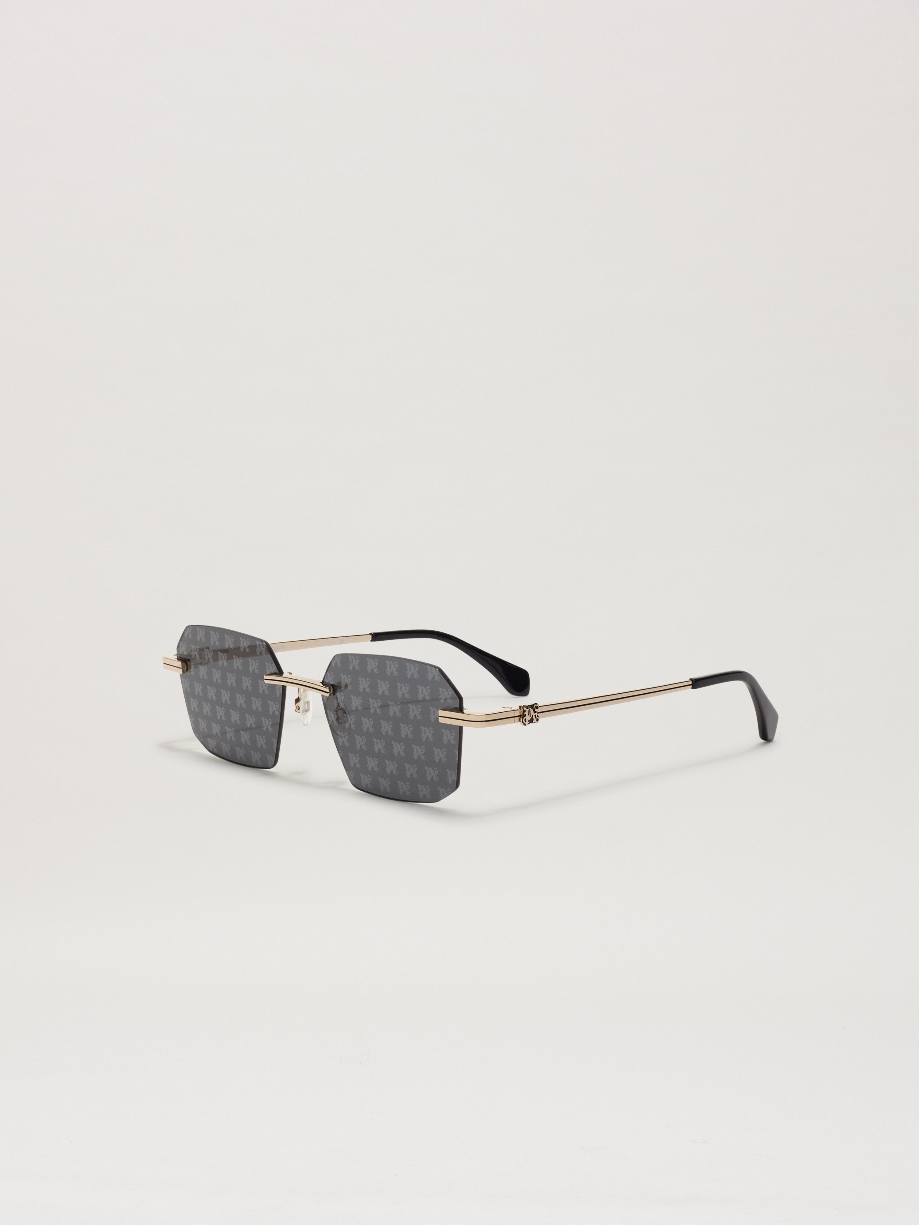 PALM ANGELS  Quartz Sonnenbrille GOLD - DARK GREY PERI10GS25MET001