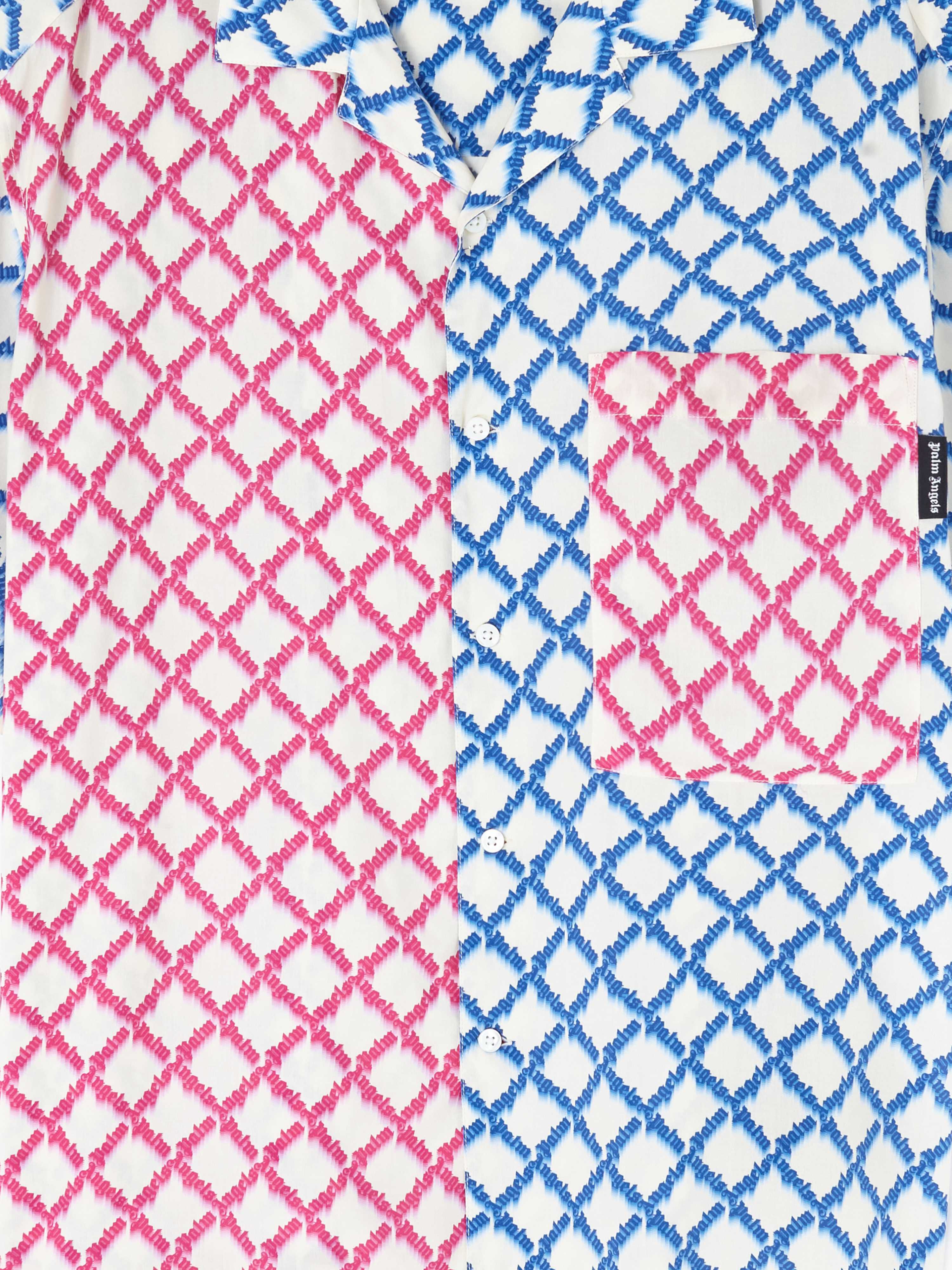 PALM ANGELS  Net logo shirt IVORY - MULTICOLOR PMGG00AS25FAB001