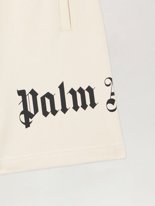 PALM ANGELS Overlogo Sweatshort OFF WHITE PBCI006S26FLE001