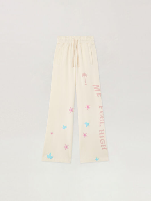 PALM ANGELS Feel High Sweatpants OFF WHITE - MULTICOLOR PAWCH01F26FL02