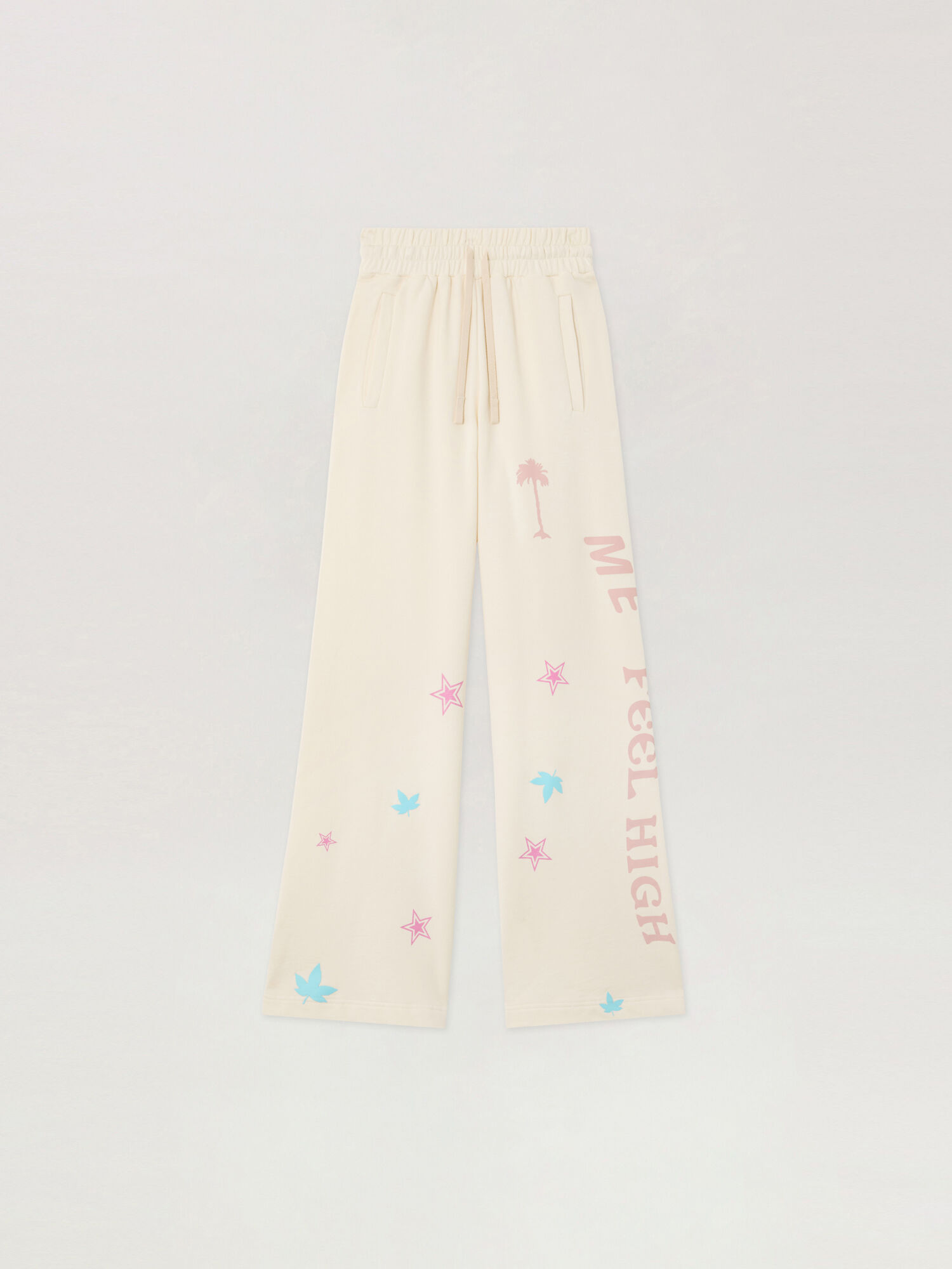PALM ANGELS Feel High Sweatpants OFF WHITE - MULTICOLOR PAWCH01F26FL02